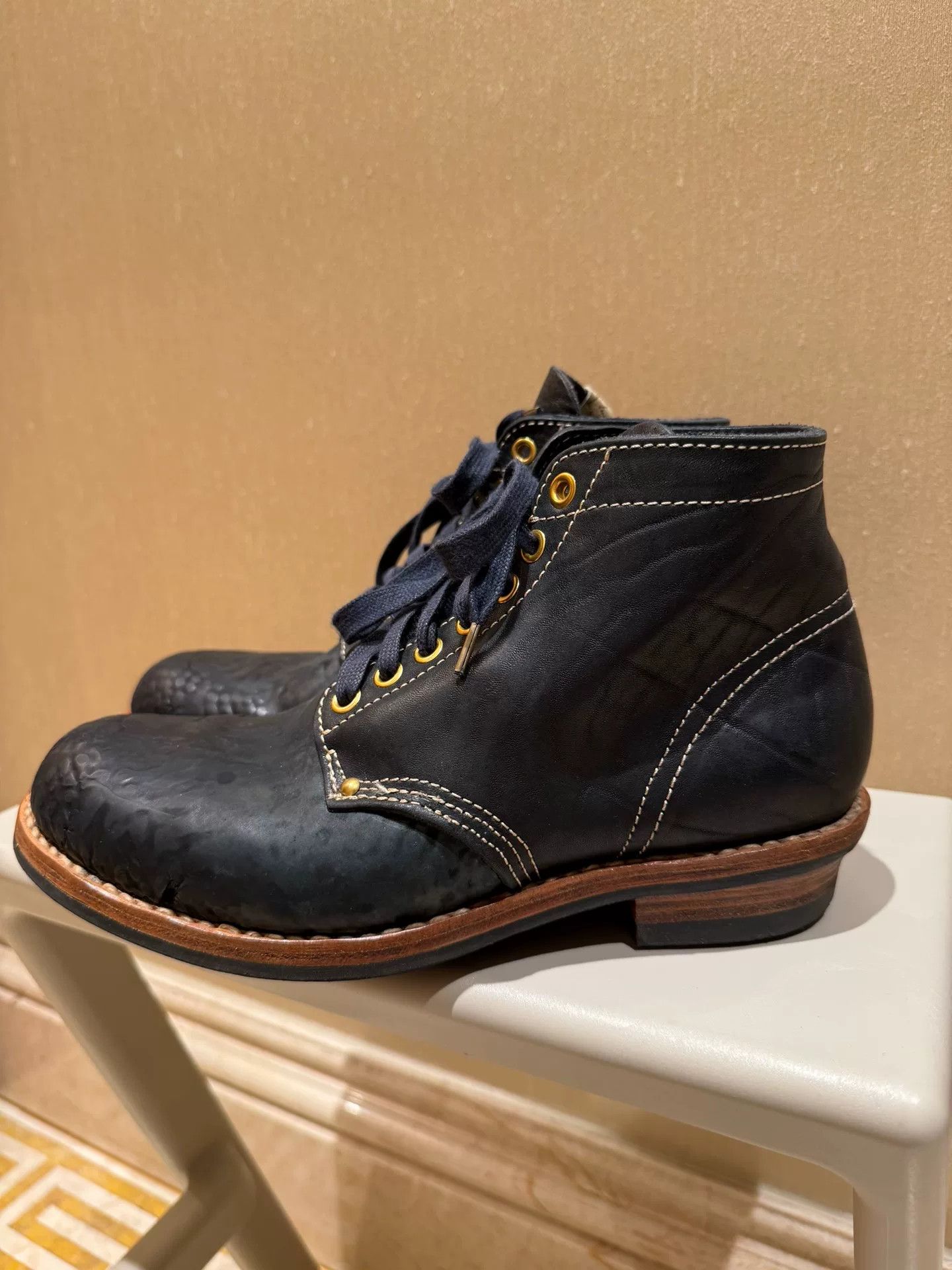 Visvim visvim brigadier boots in navy leather Size US 8 / EU 41 - 2 Thumbnail
