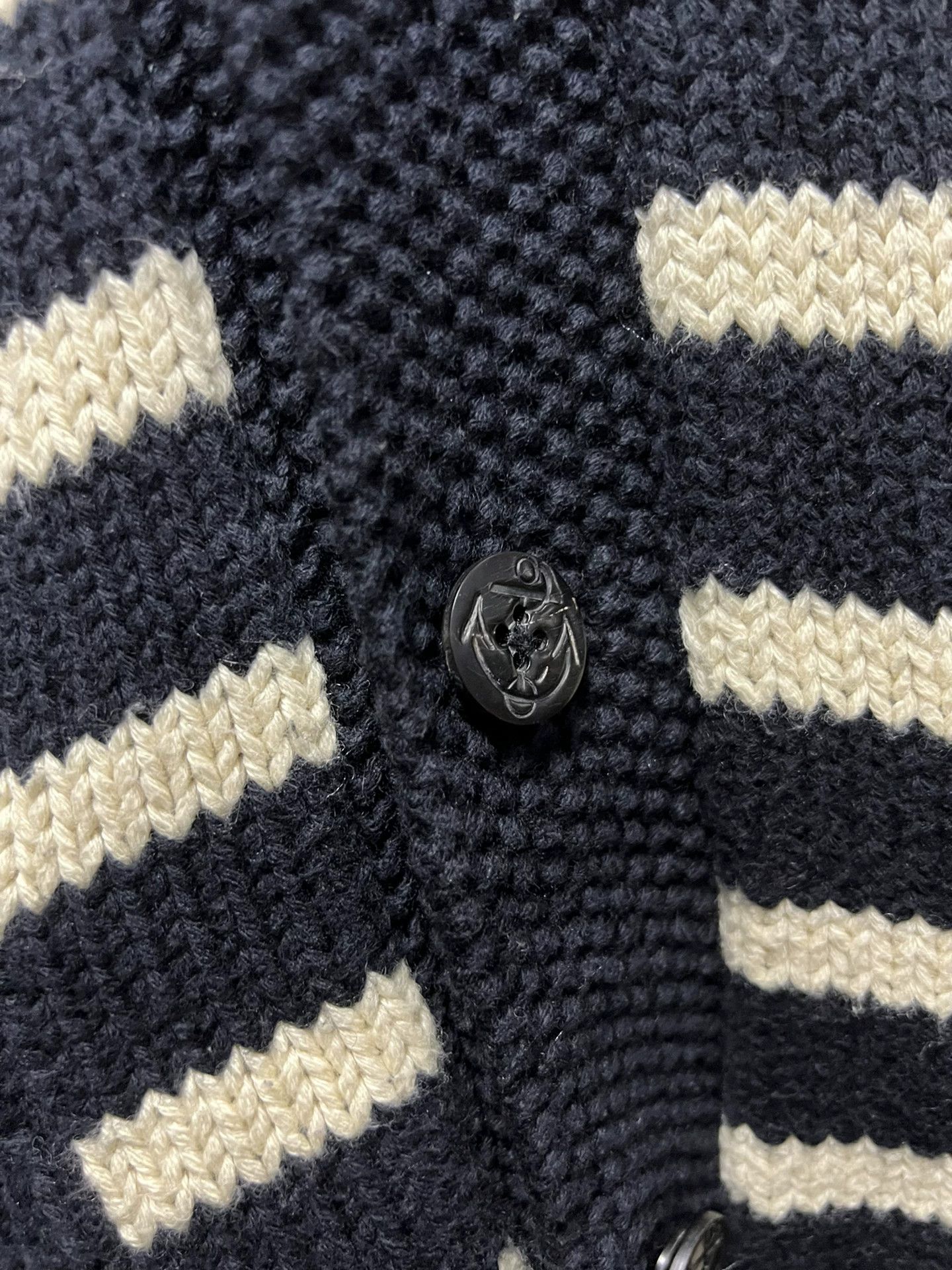 RRL Ralph Lauren striped rrl cardigan in navy and cream Size US M / EU 48-50 / 2 - 3 Thumbnail