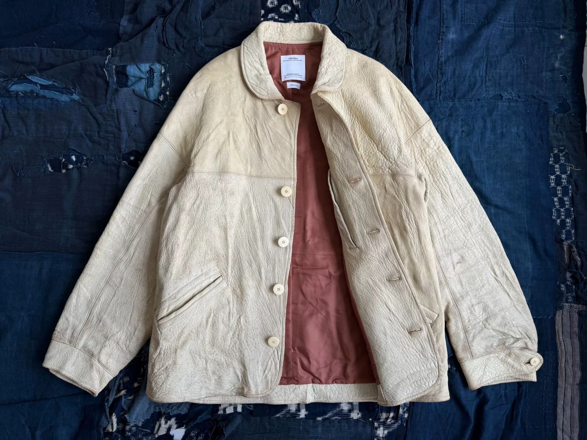 Visvim visvim eton jacket in ivory leather Size US L / EU 52-54 / 3 - 2 Thumbnail