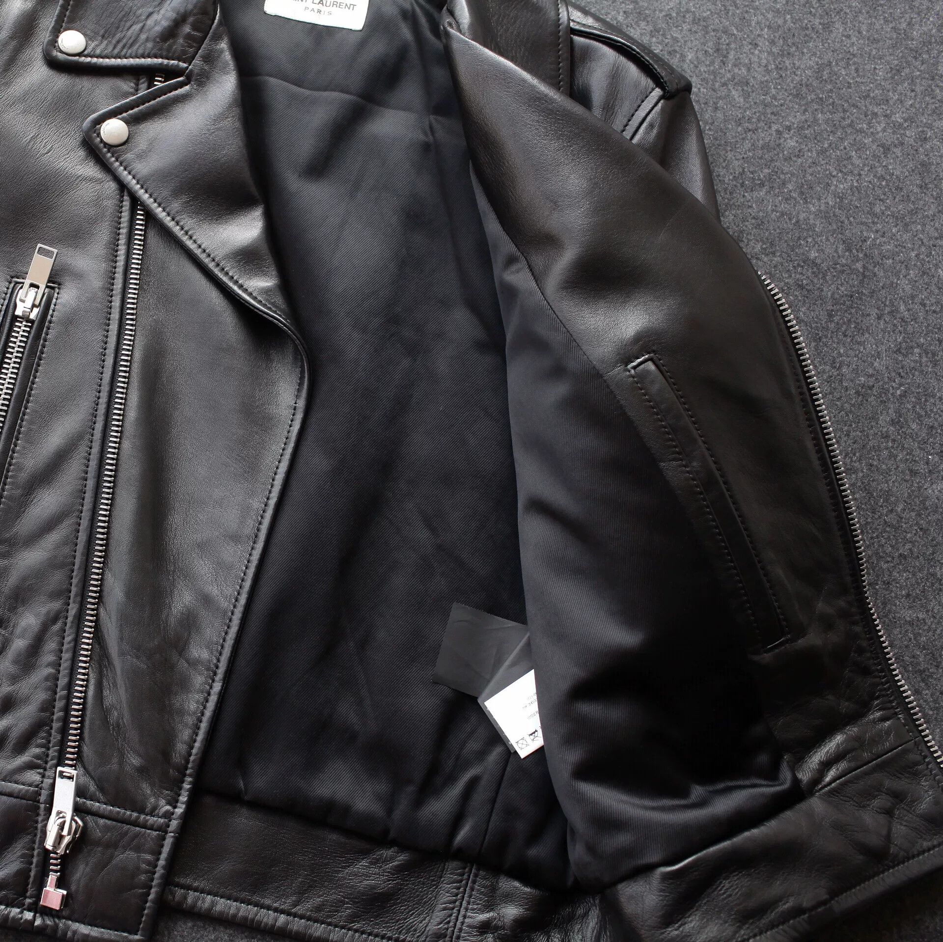 Saint Laurent Paris saint laurent paris black leather jacket Size M / US 6-8 / IT 42-44 - 7 Thumbnail