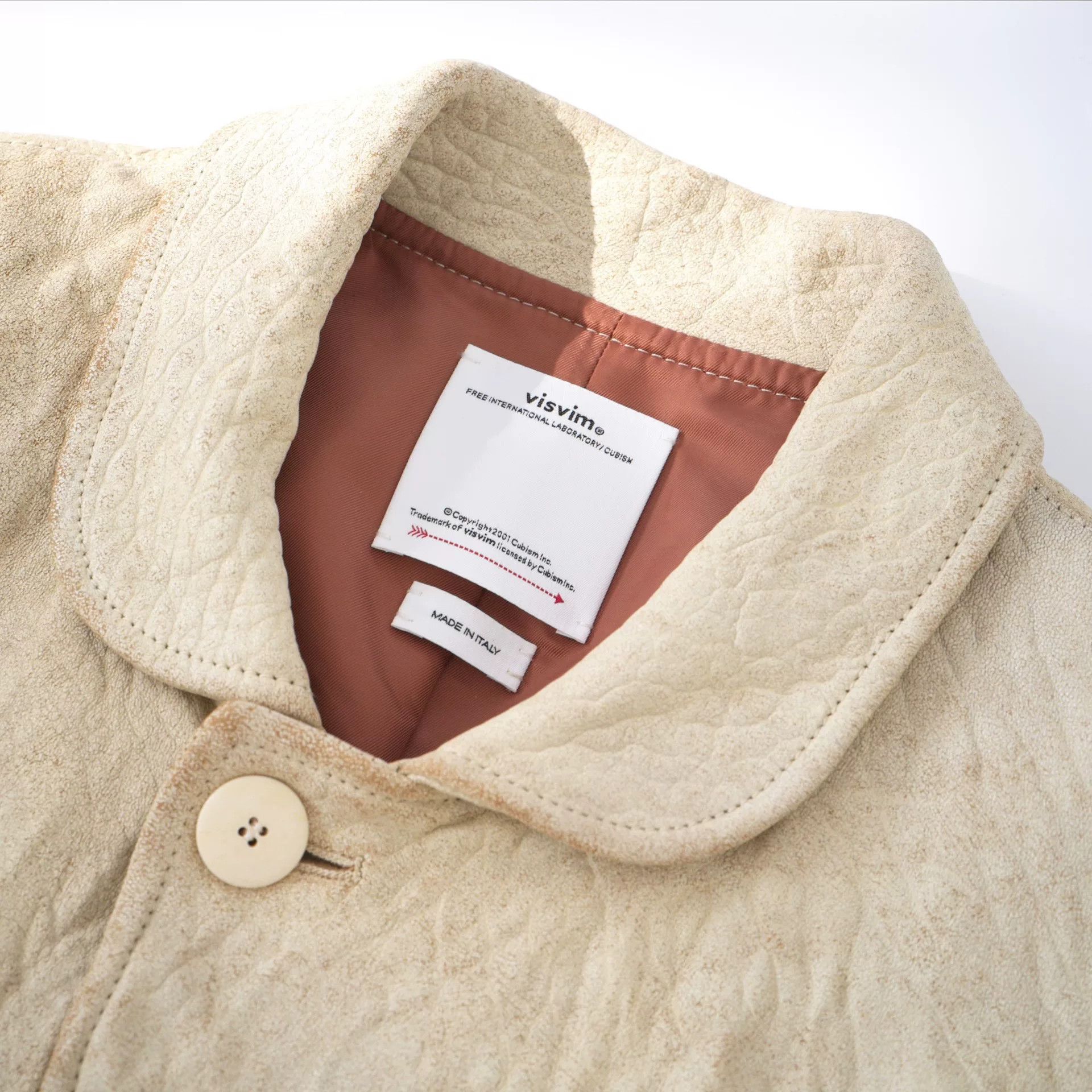 Visvim visvim eton jacket in ivory leather Size US L / EU 52-54 / 3 - 2 Thumbnail
