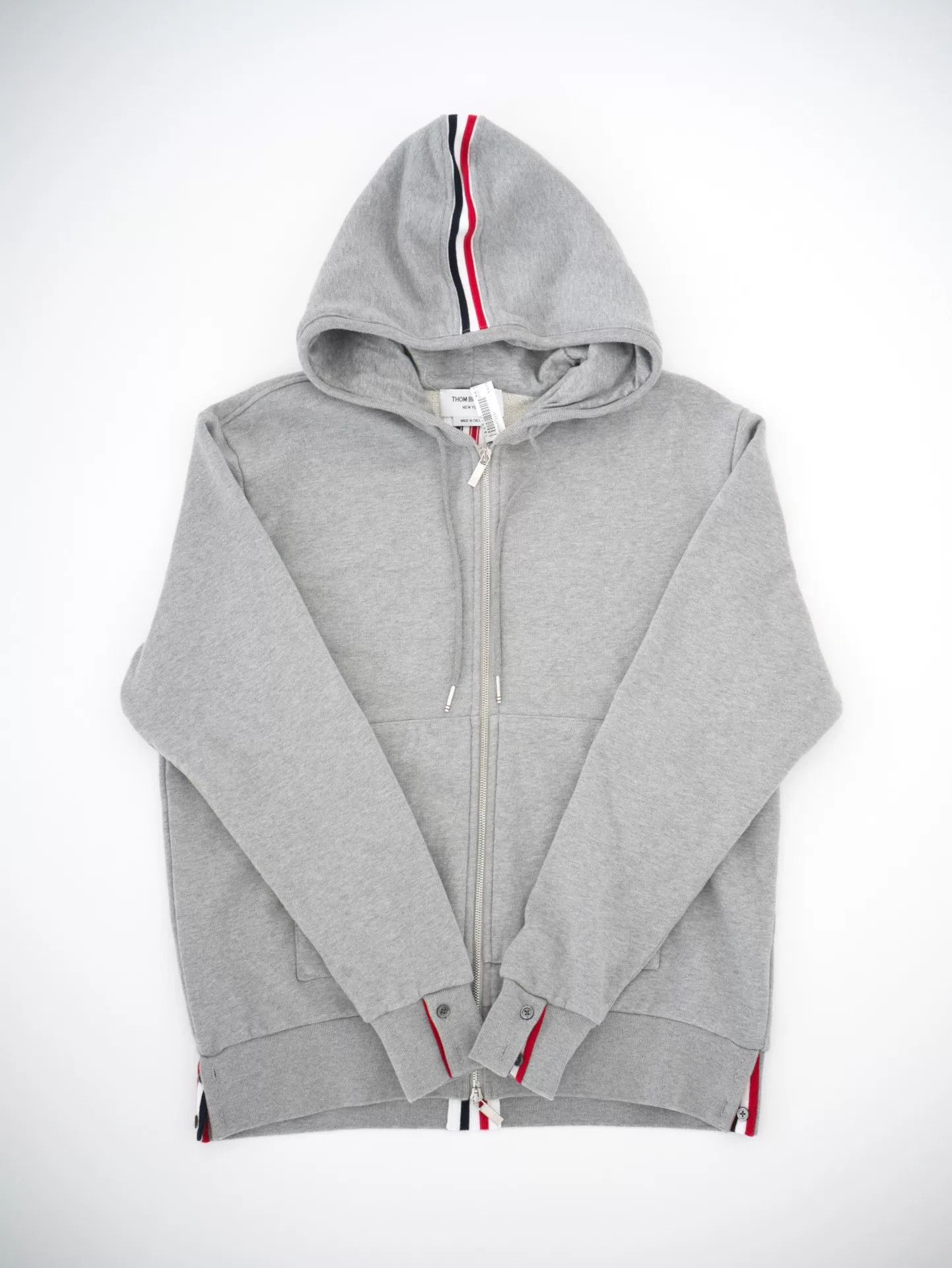 Thom Browne thom browne zip-up sweatshirt in gray Size US M / EU 48-50 / 2 - 8 Thumbnail