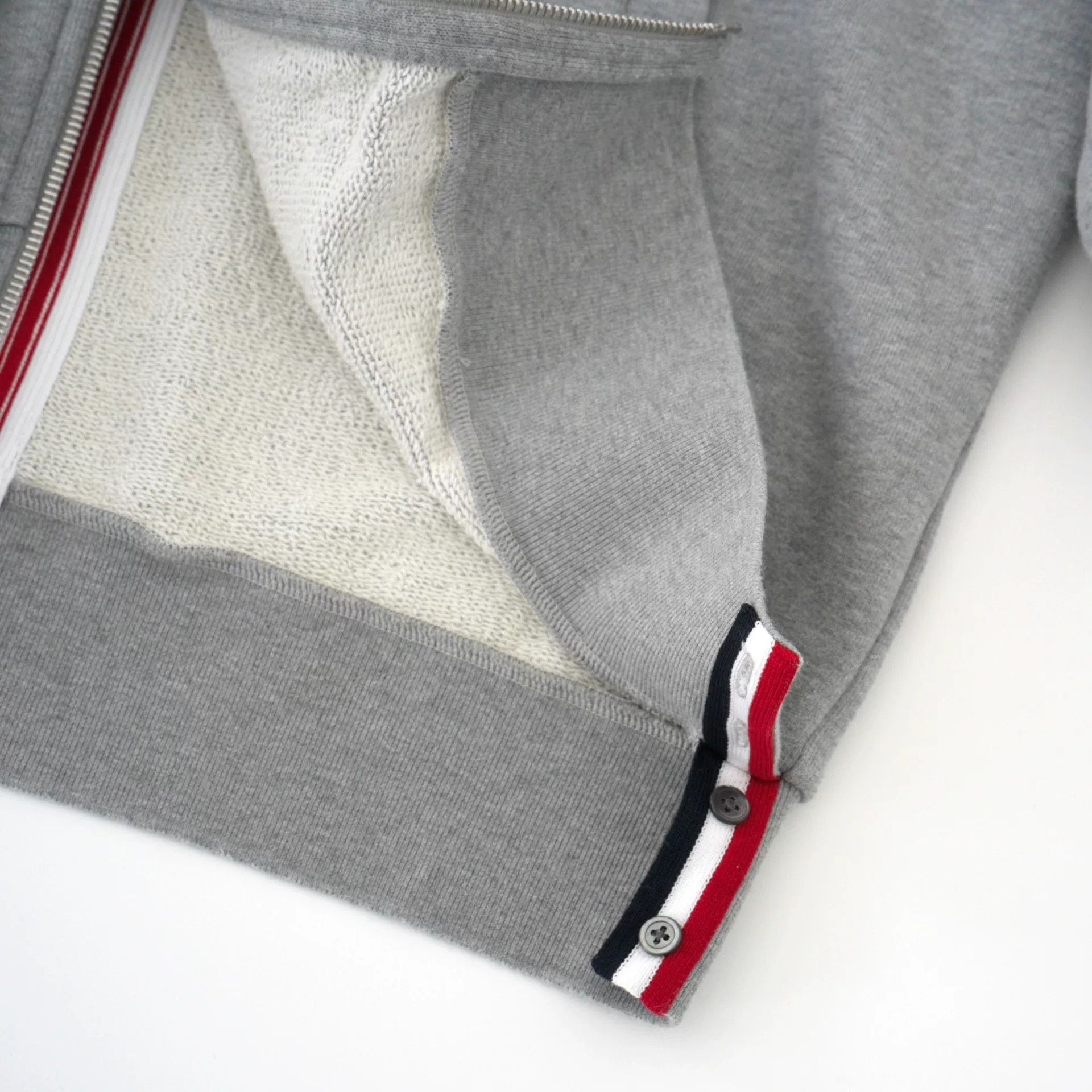 Thom Browne thom browne zip-up sweatshirt in gray Size US M / EU 48-50 / 2 - 7 Thumbnail