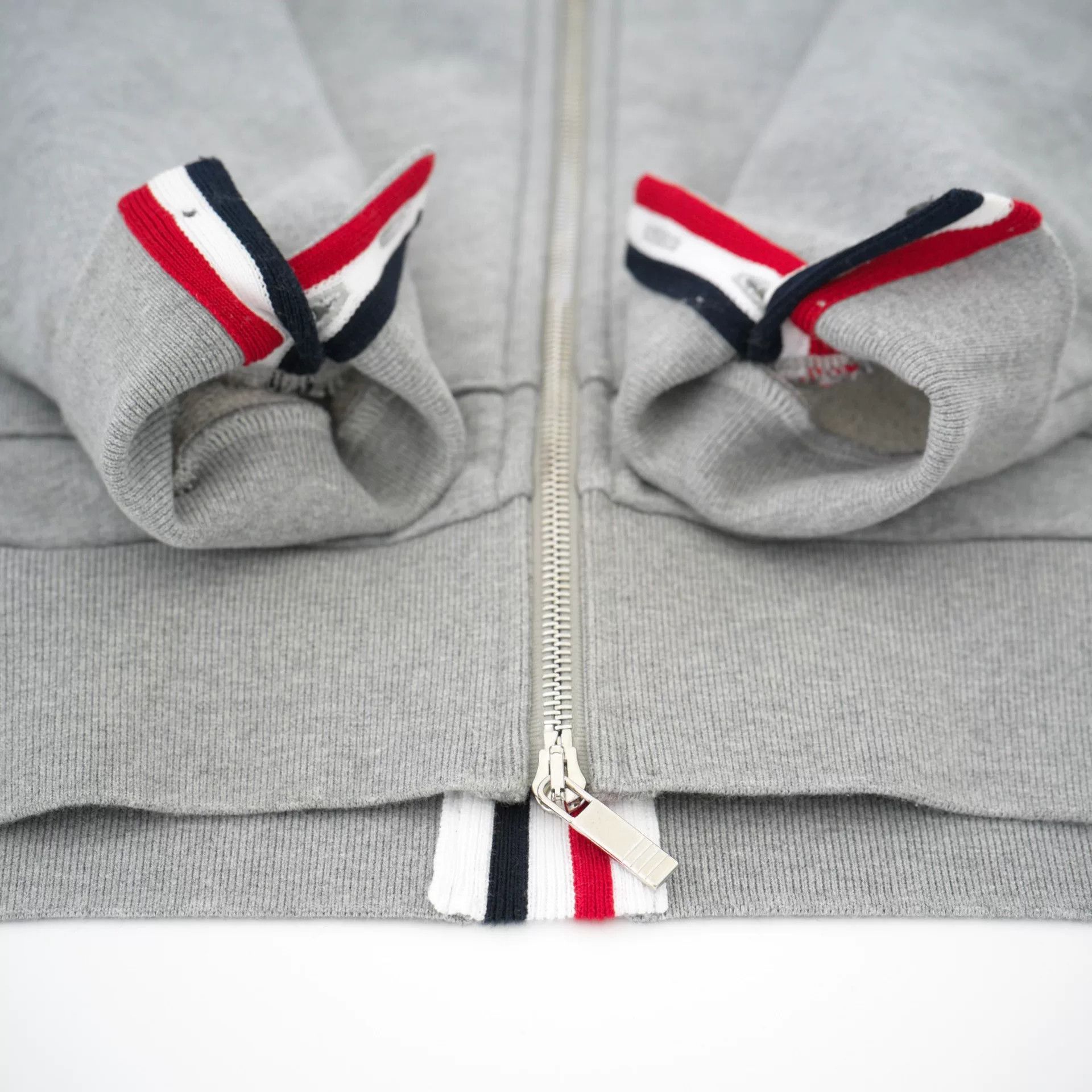 Thom Browne thom browne zip-up sweatshirt in gray Size US M / EU 48-50 / 2 - 2 Thumbnail