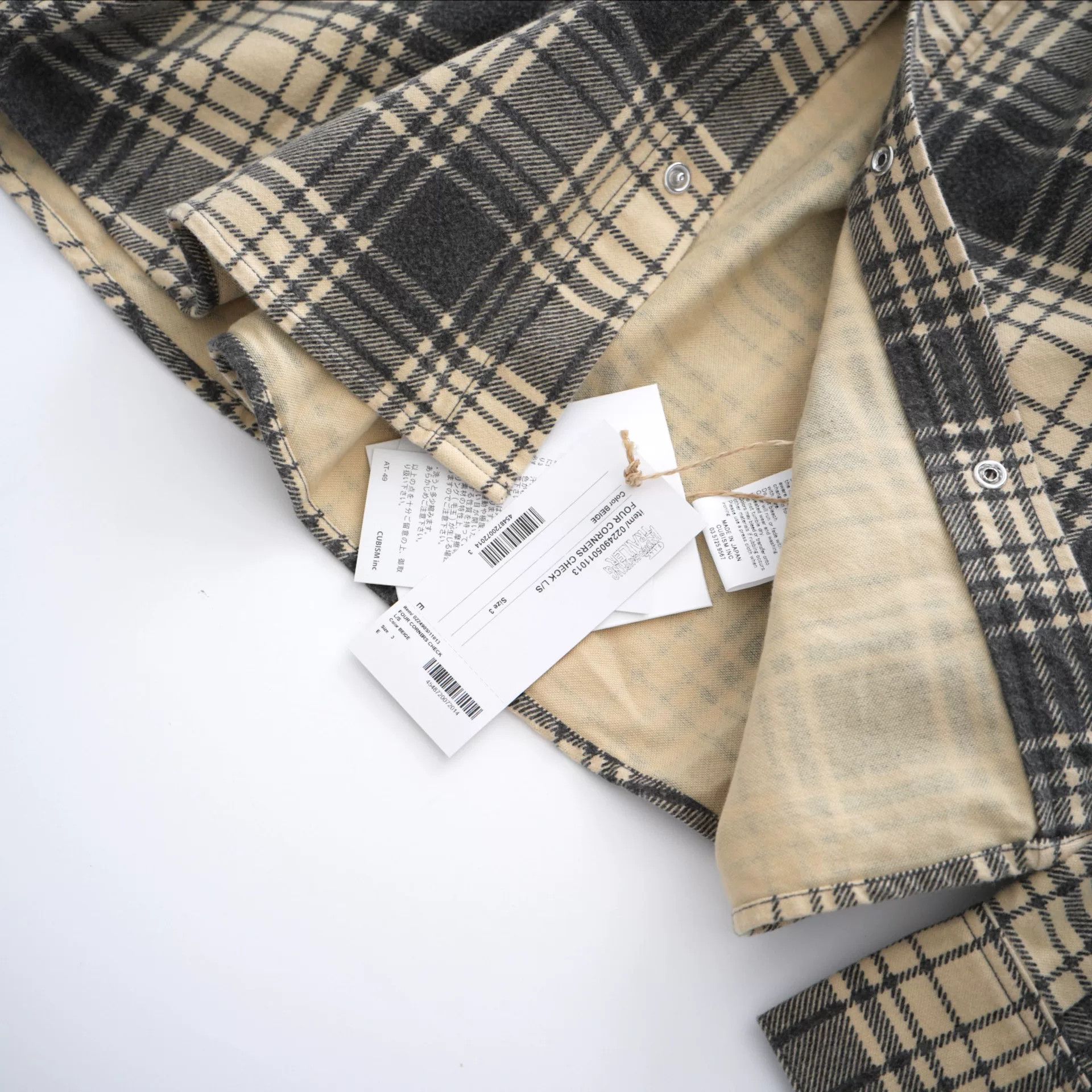 Visvim visvim ict four corners check long sleeve shirt Size US M / EU 48-50 / 2 - 5 Thumbnail