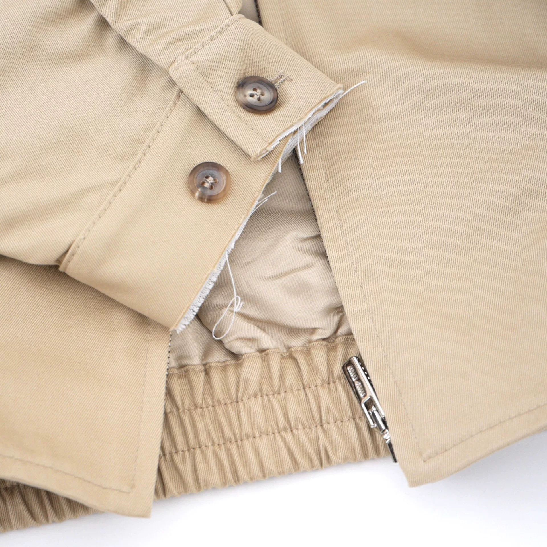Miu Miu miu miu logo jacket in beige color Size M / US 6-8 / IT 42-44 - 4 Thumbnail