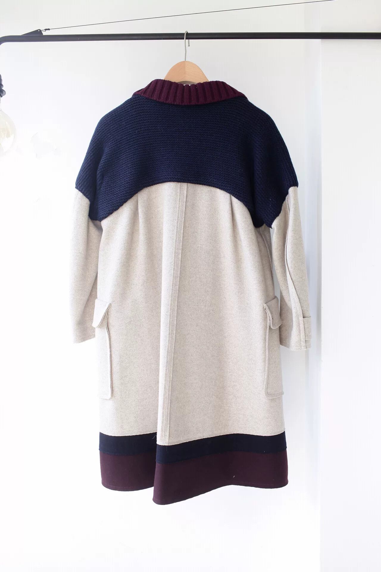 Undercover UNDERCOVER Wool Coat with Unique Color Blocking Size S / US 4 / IT 40 - 2 Thumbnail