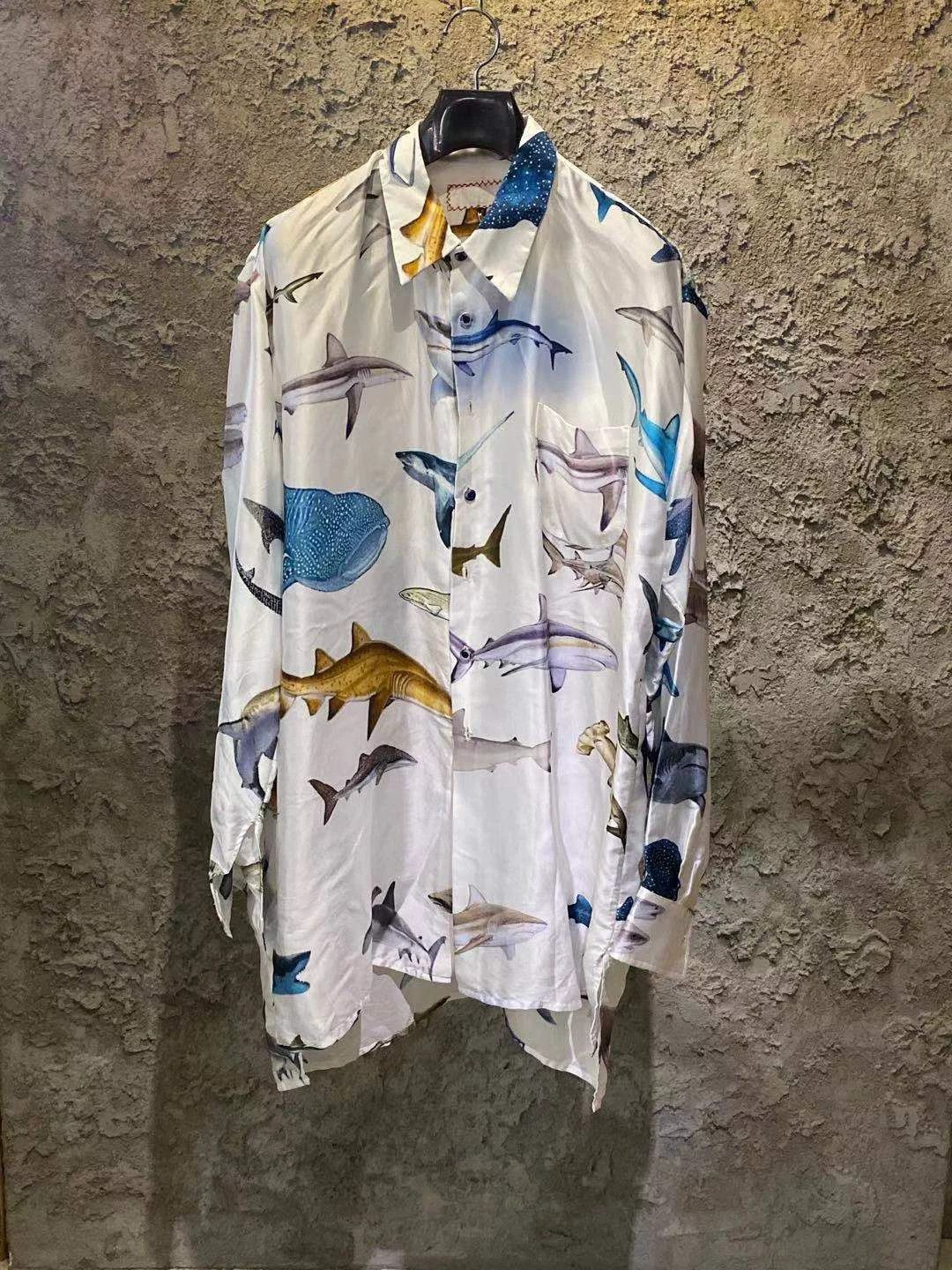Geoffrey B. Small silk shirt with mask by geoffrey b. small Size US M / EU 48-50 / 2 - 4 Thumbnail