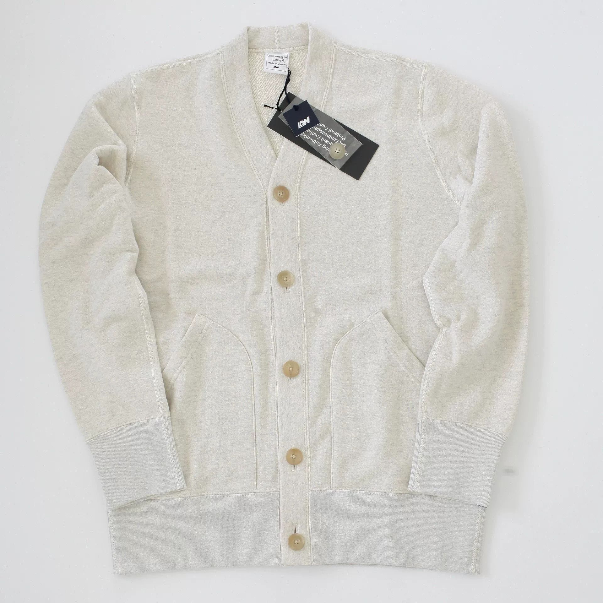 Loopwheeler loopwheeler lw180 cardigan in leaf beige Size US L / EU 52-54 / 3 - 2 Thumbnail