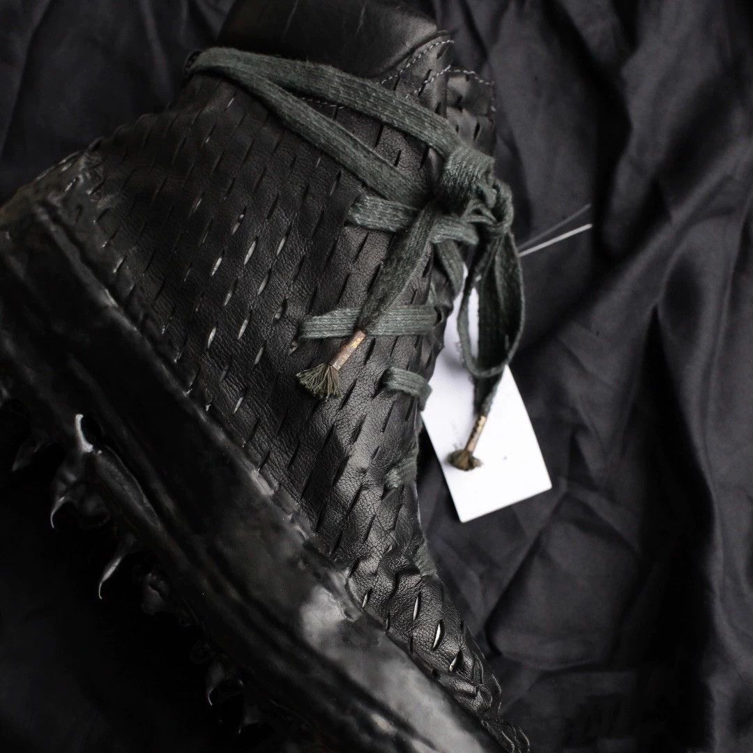 Carol Christian Poell black drip rubber perforated sneakers Size US 10 / EU 43 - 3 Thumbnail