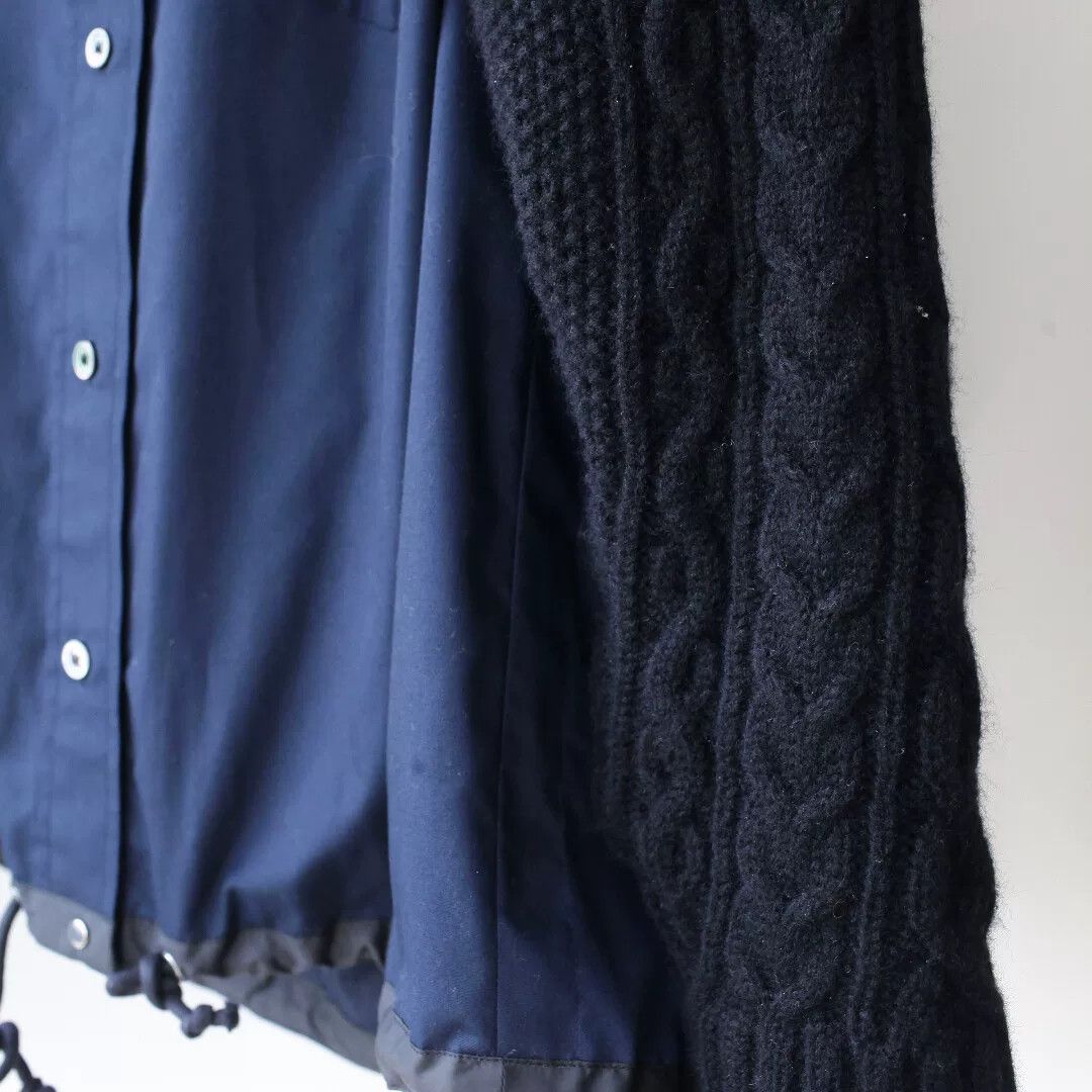 Sacai sacai knit patchwork button-up shirt Size US S / EU 44-46 / 1 - 4 Thumbnail