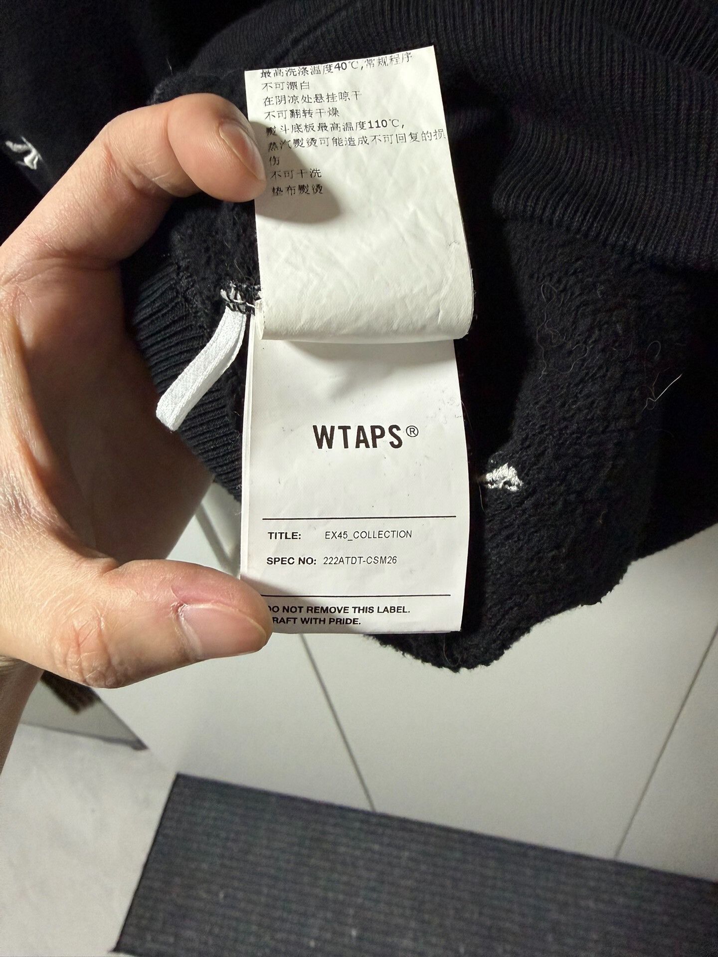 Wtaps WTAPS Bone Logo Black Hoodie Size US M / EU 48-50 / 2 - 3 Thumbnail