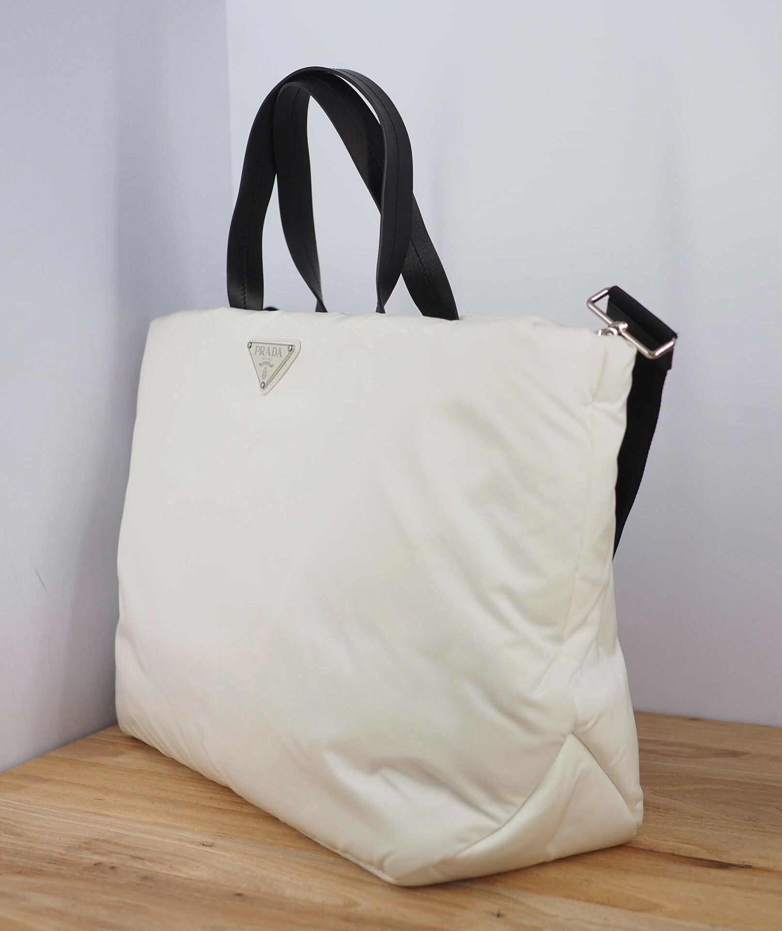 Prada prada nylon tote bag in white Size ONE SIZE - 3 Thumbnail