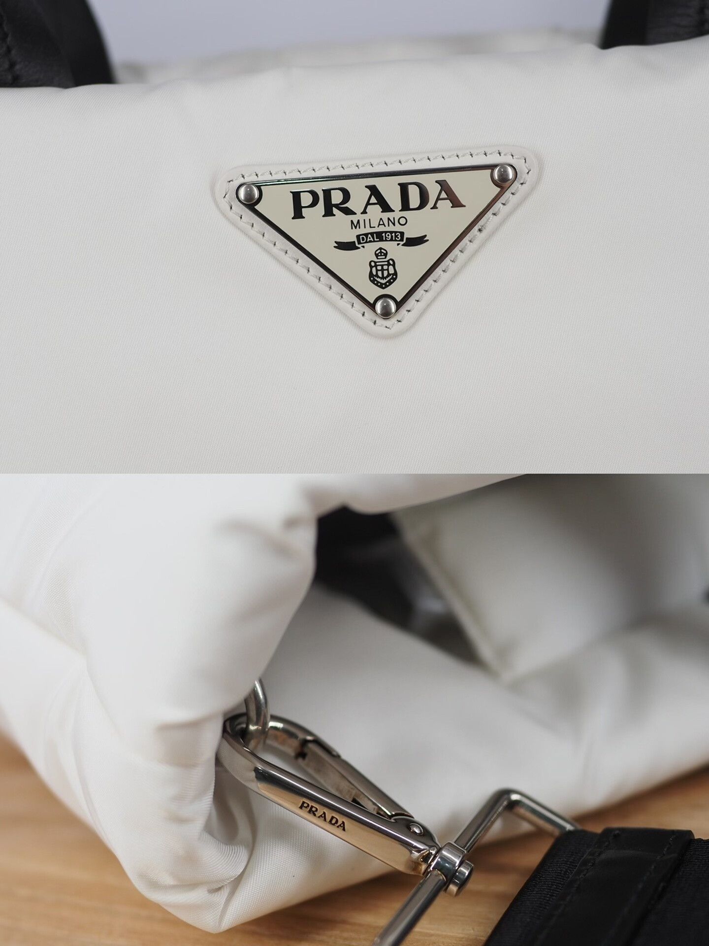 Prada prada nylon tote bag in white Size ONE SIZE - 6 Thumbnail
