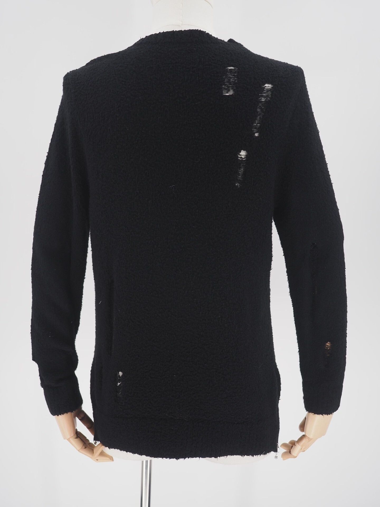 Undercover black distressed knit sweater by sue undercover Size M / US 6-8 / IT 42-44 - 2 Thumbnail