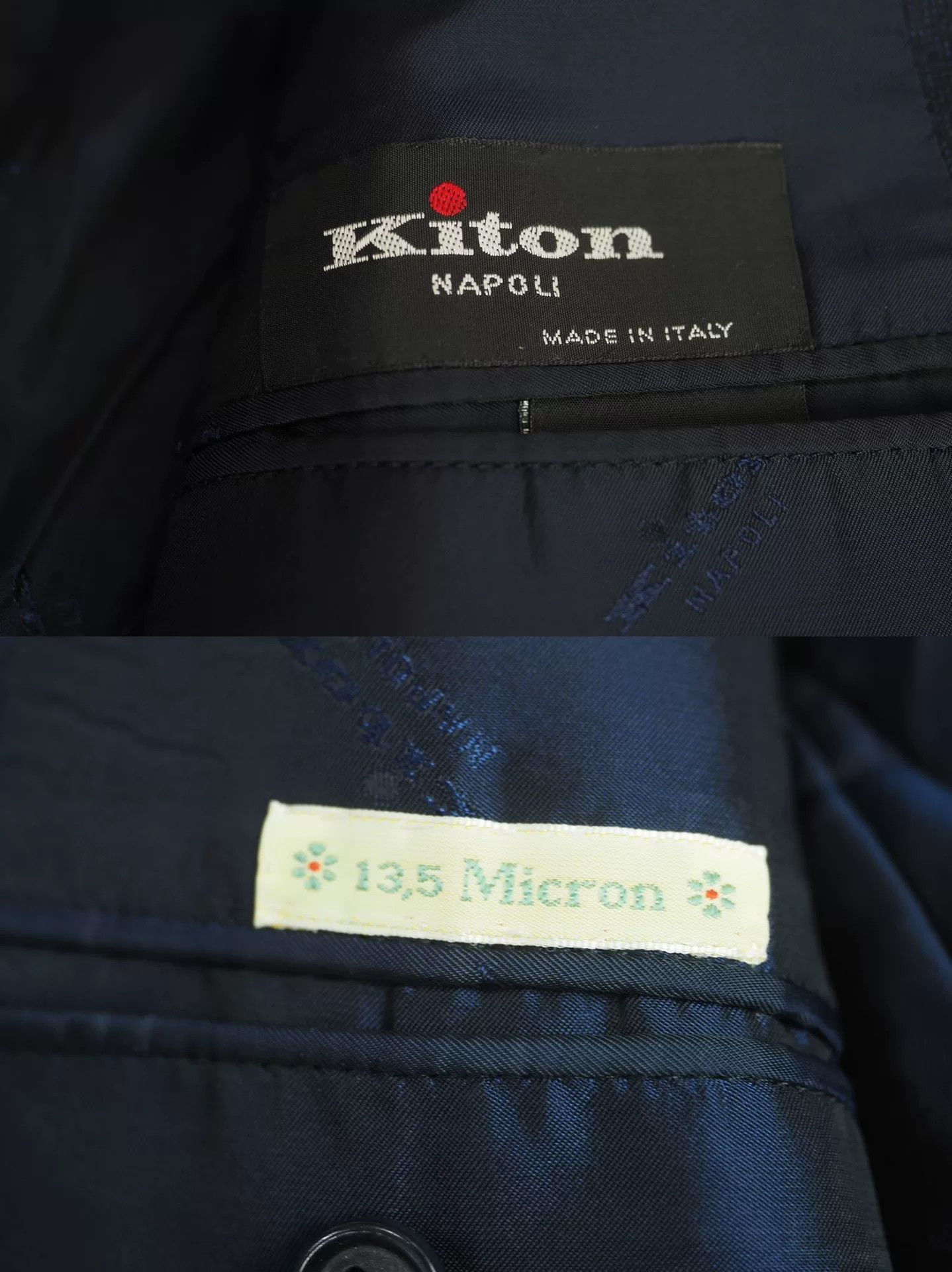 Kiton navy wool blazer by kiton Size US L / EU 52-54 / 3 - 6 Thumbnail