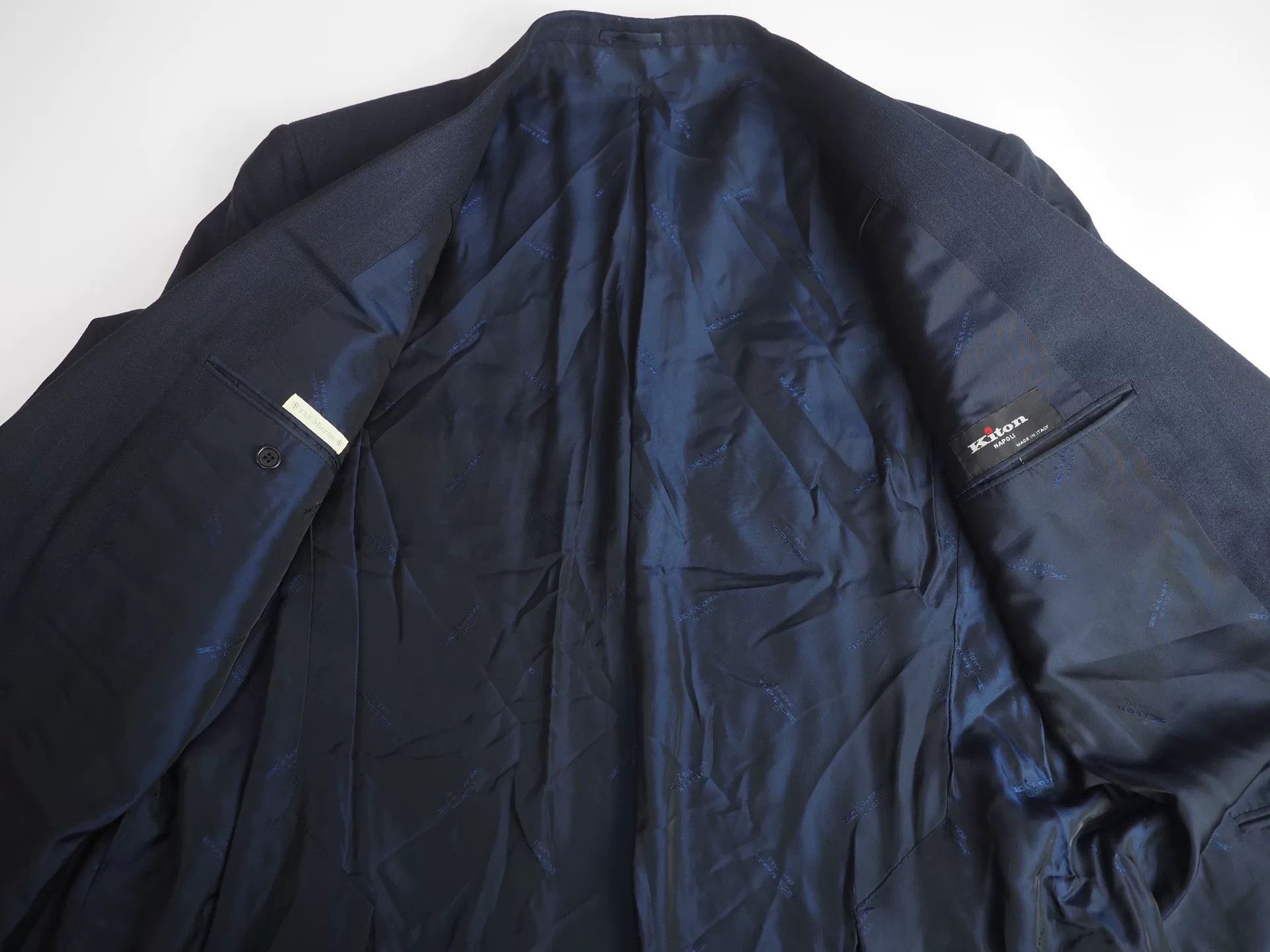 Kiton navy wool blazer by kiton Size US L / EU 52-54 / 3 - 3 Thumbnail