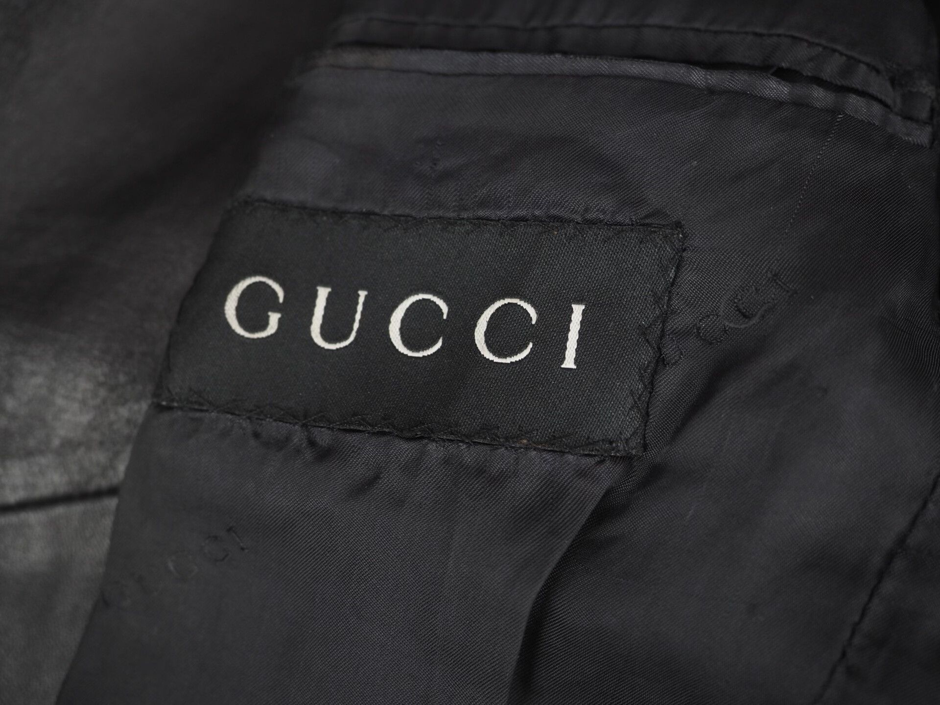 Gucci 90s Gucci Black Leather Suit Jacket Size US L / EU 52-54 / 3 - 6 Thumbnail