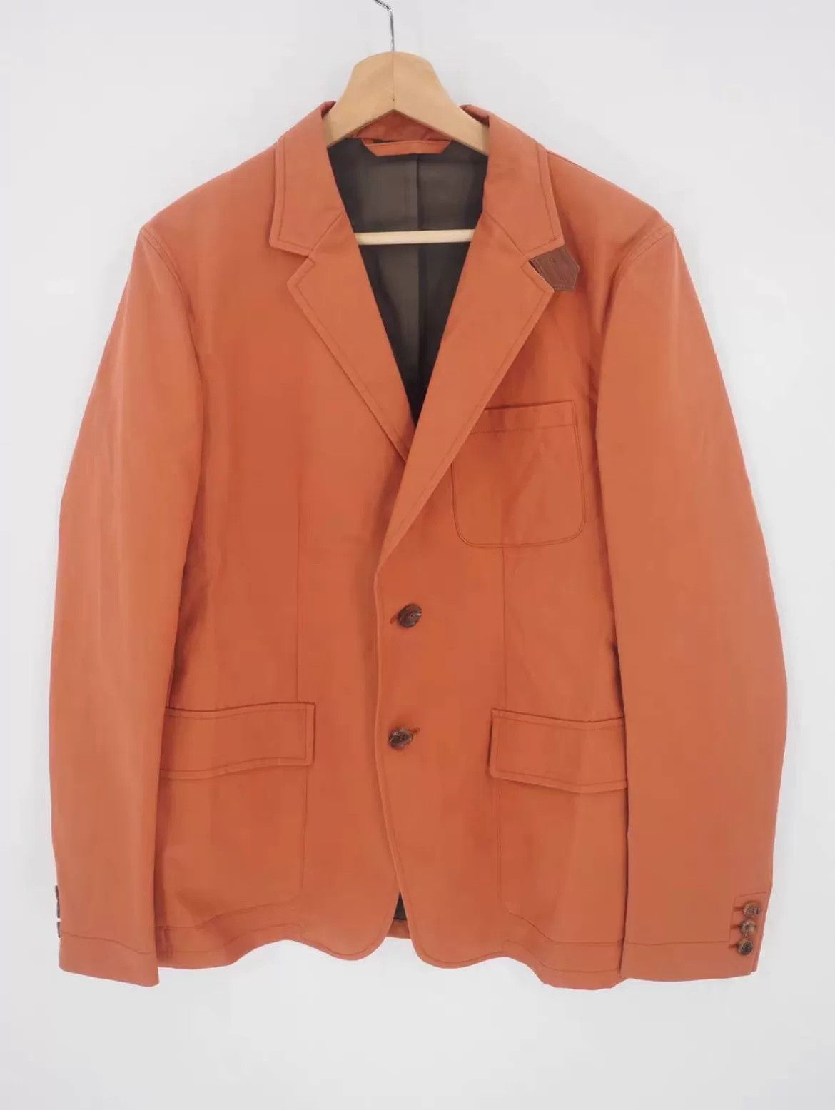 Gucci rare old gucci orange cotton blazer Size US L / EU 52-54 / 3 - 4 Thumbnail