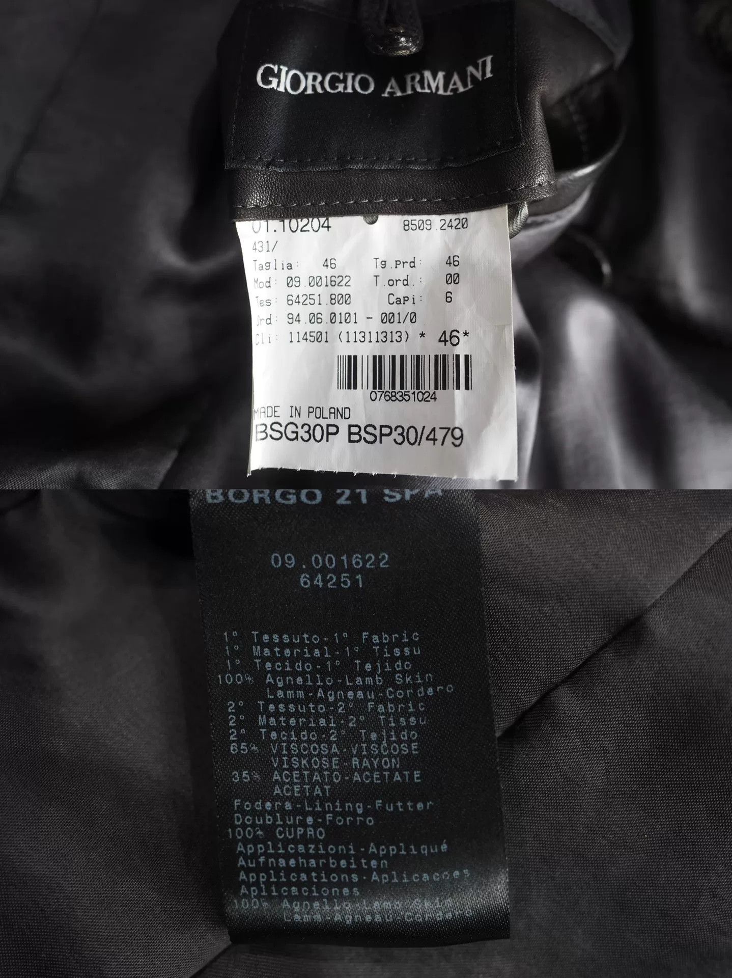 Giorgio Armani Giorgio Armani Brown Lambskin Double-Breasted Coat Size US M / EU 48-50 / 2 - 9 Thumbnail