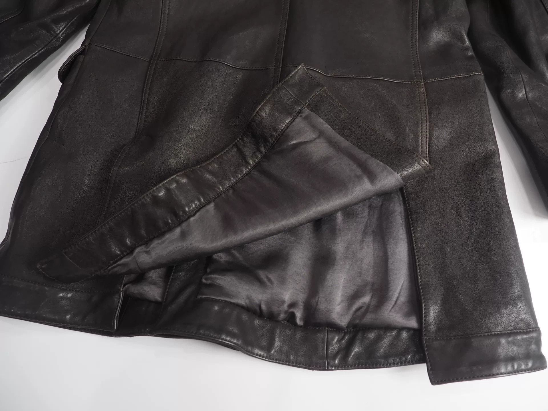 Giorgio Armani Giorgio Armani Brown Lambskin Double-Breasted Coat Size US M / EU 48-50 / 2 - 7 Thumbnail