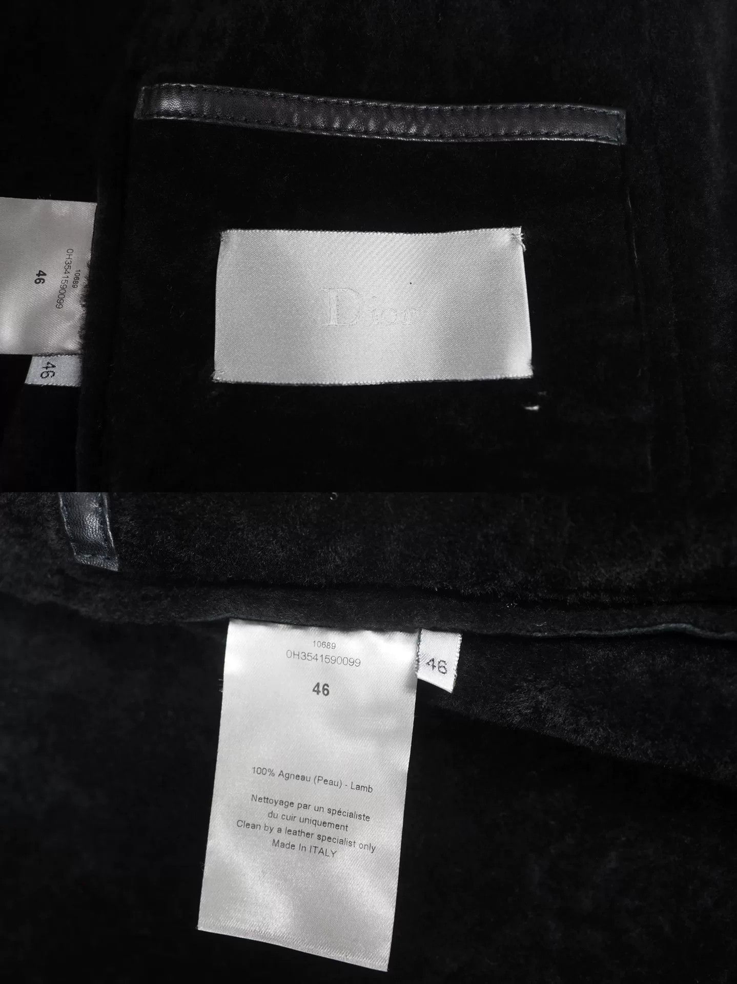 Dior Dior Black Lamb Skin Shearling Jacket Size 46 Size US L / EU 52-54 / 3 - 9 Thumbnail