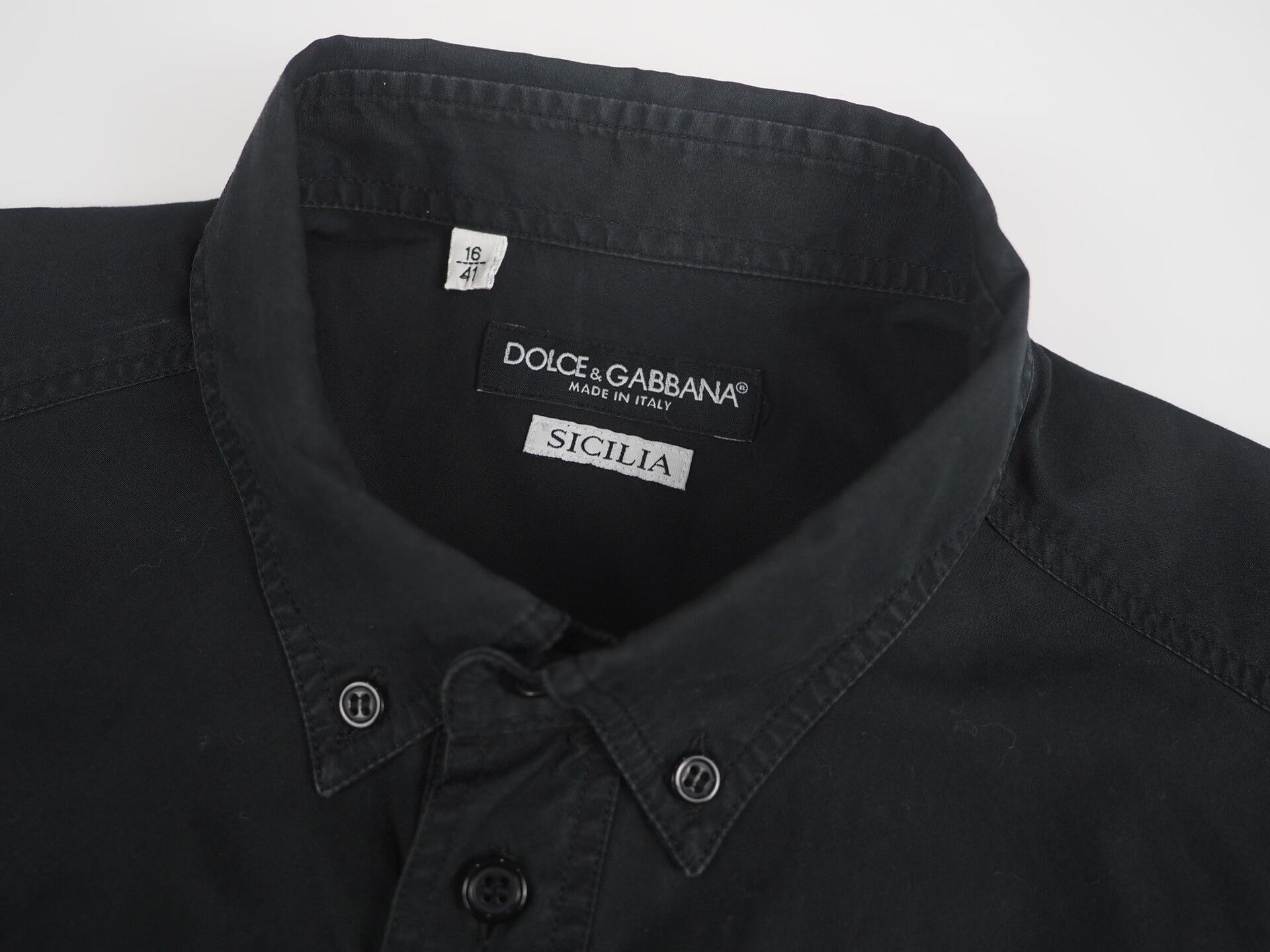 Dolce & Gabbana black cotton work shirt from Dolce & Gabbana Size US M / EU 48-50 / 2 - 3 Thumbnail