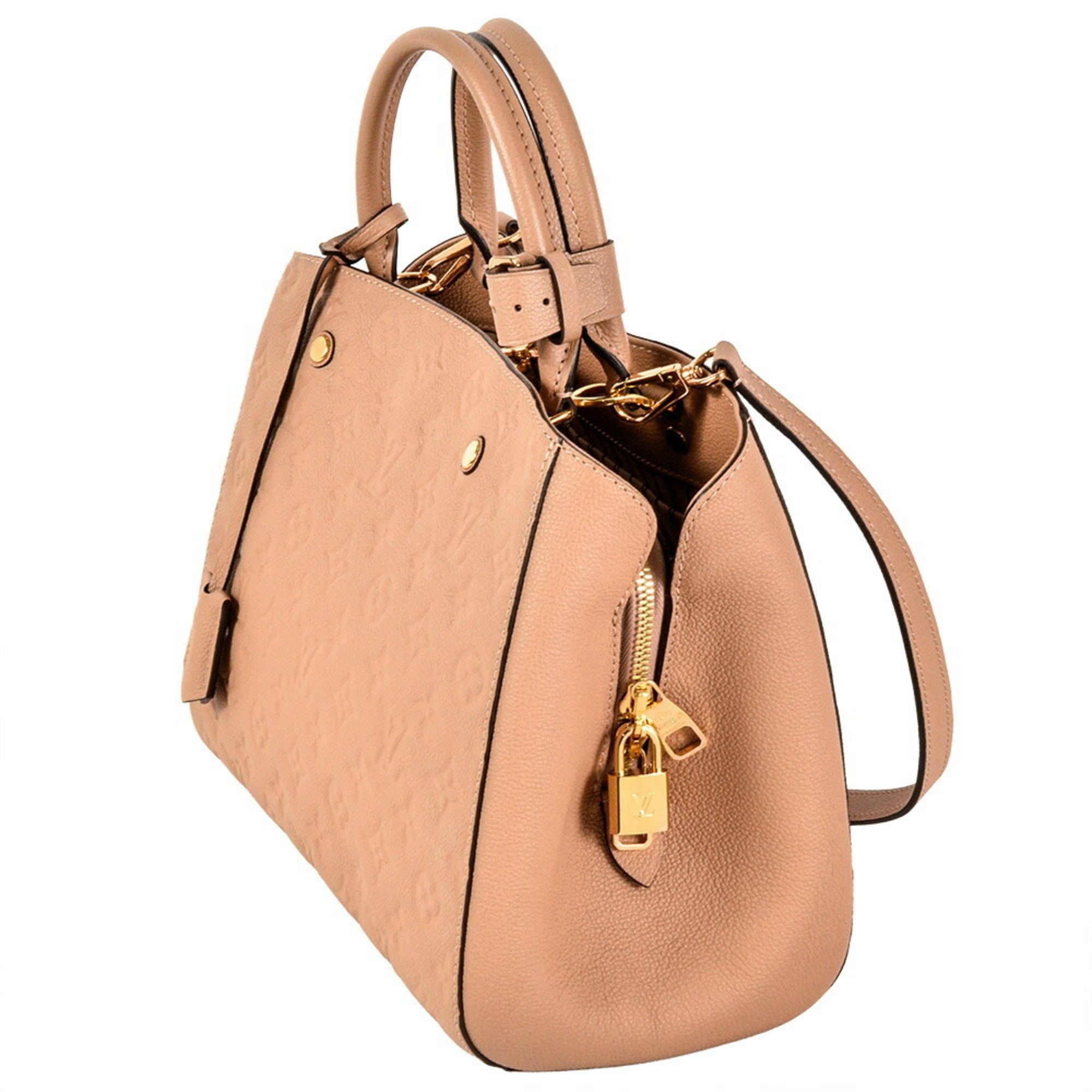 Louis Vuitton Louis Vuitton Montaigne MM Handbag Monogram Empreinte M41152 Dune Women's Size ONE SIZE - 3 Thumbnail