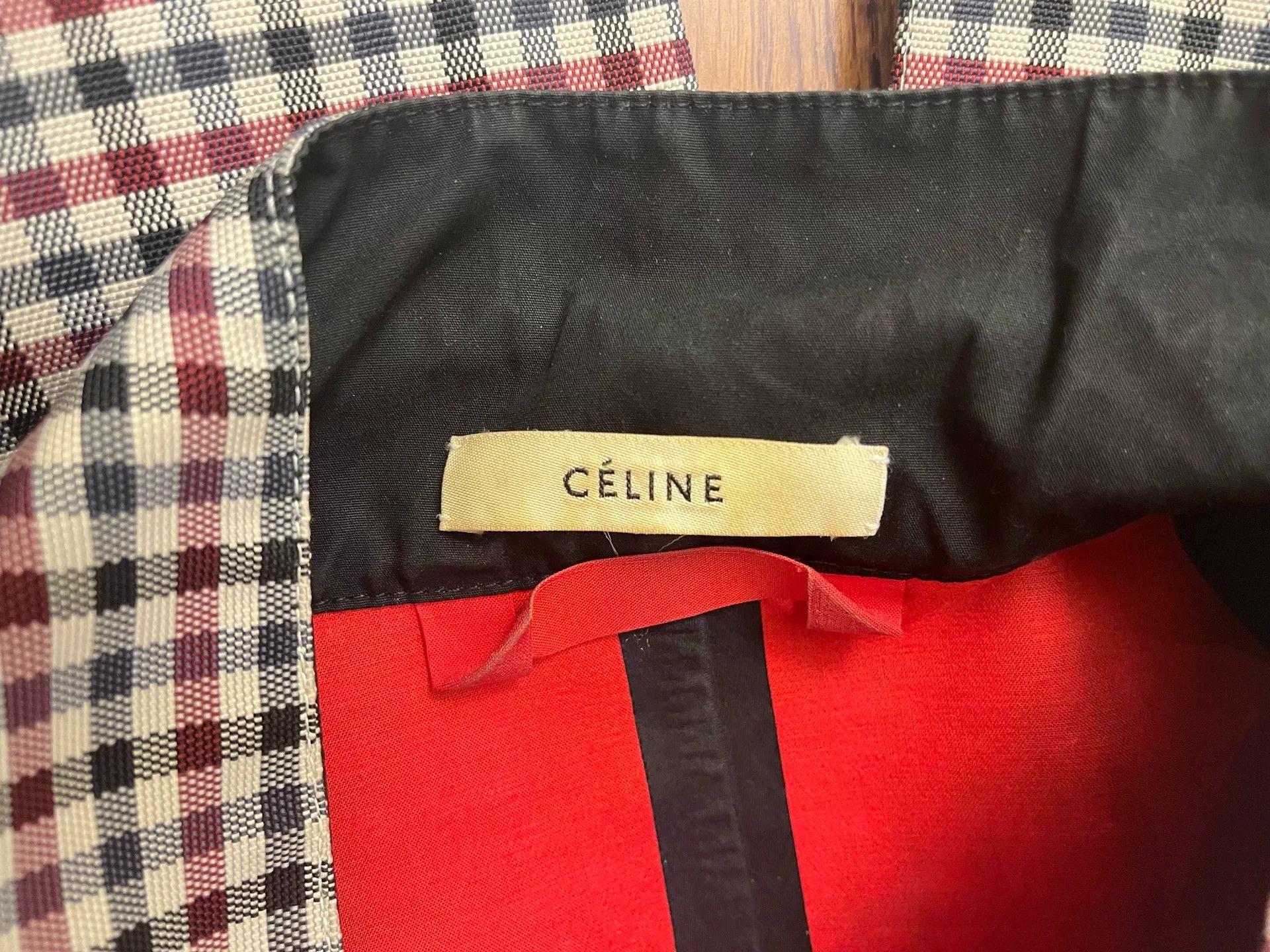 Celine old celine checkered drawstring jacket unisex Size US M / EU 48-50 / 2 - 3 Thumbnail
