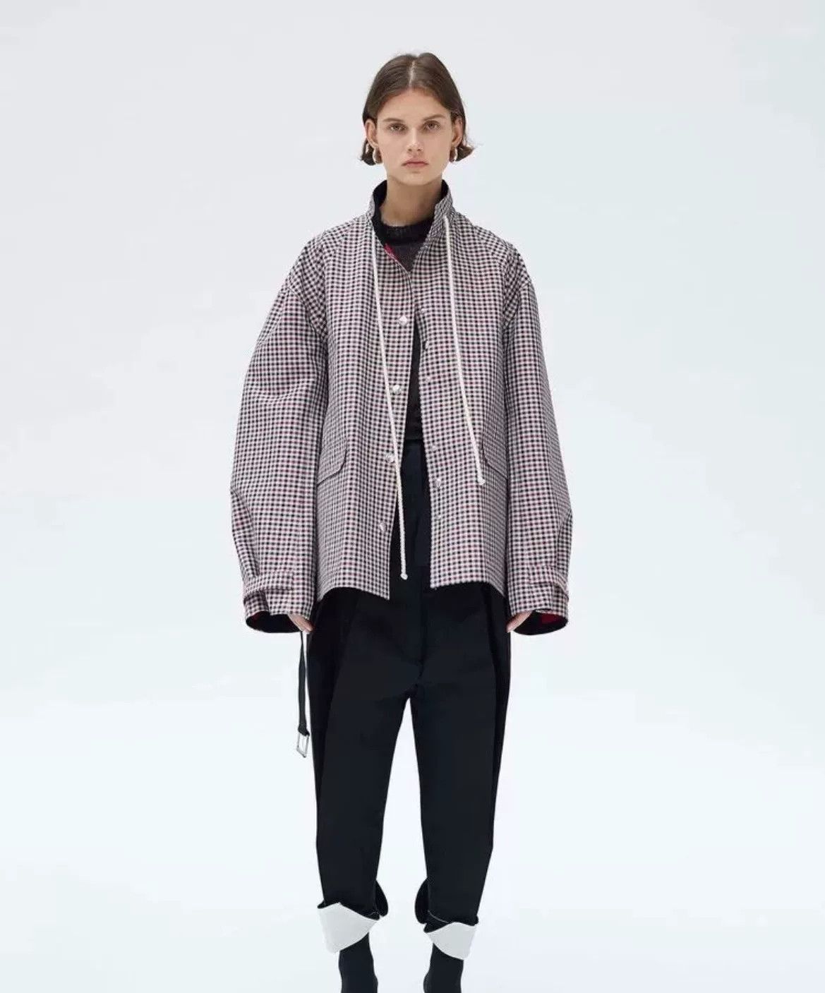 Celine old celine checkered drawstring jacket unisex Size US M / EU 48-50 / 2 - 5 Thumbnail