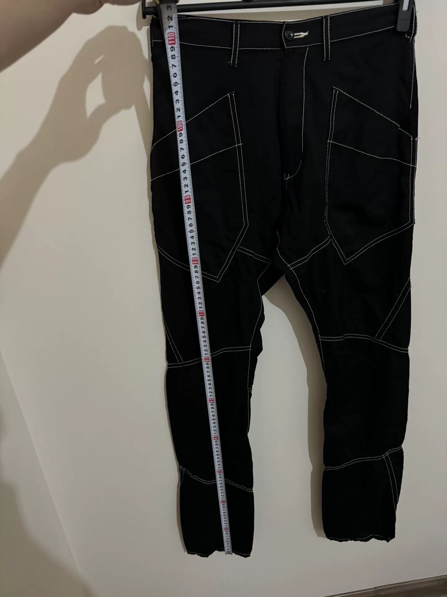 Sulvam lightweight black wool pants with unique design Size US 38 / EU 54 - 6 Thumbnail