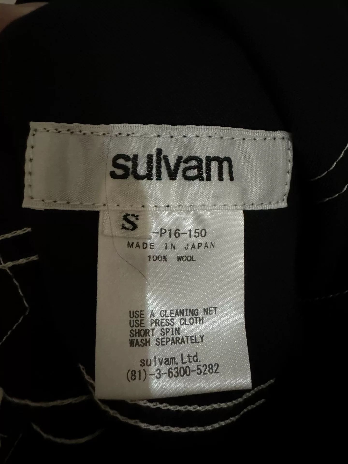 Sulvam lightweight black wool pants with unique design Size US 38 / EU 54 - 4 Thumbnail