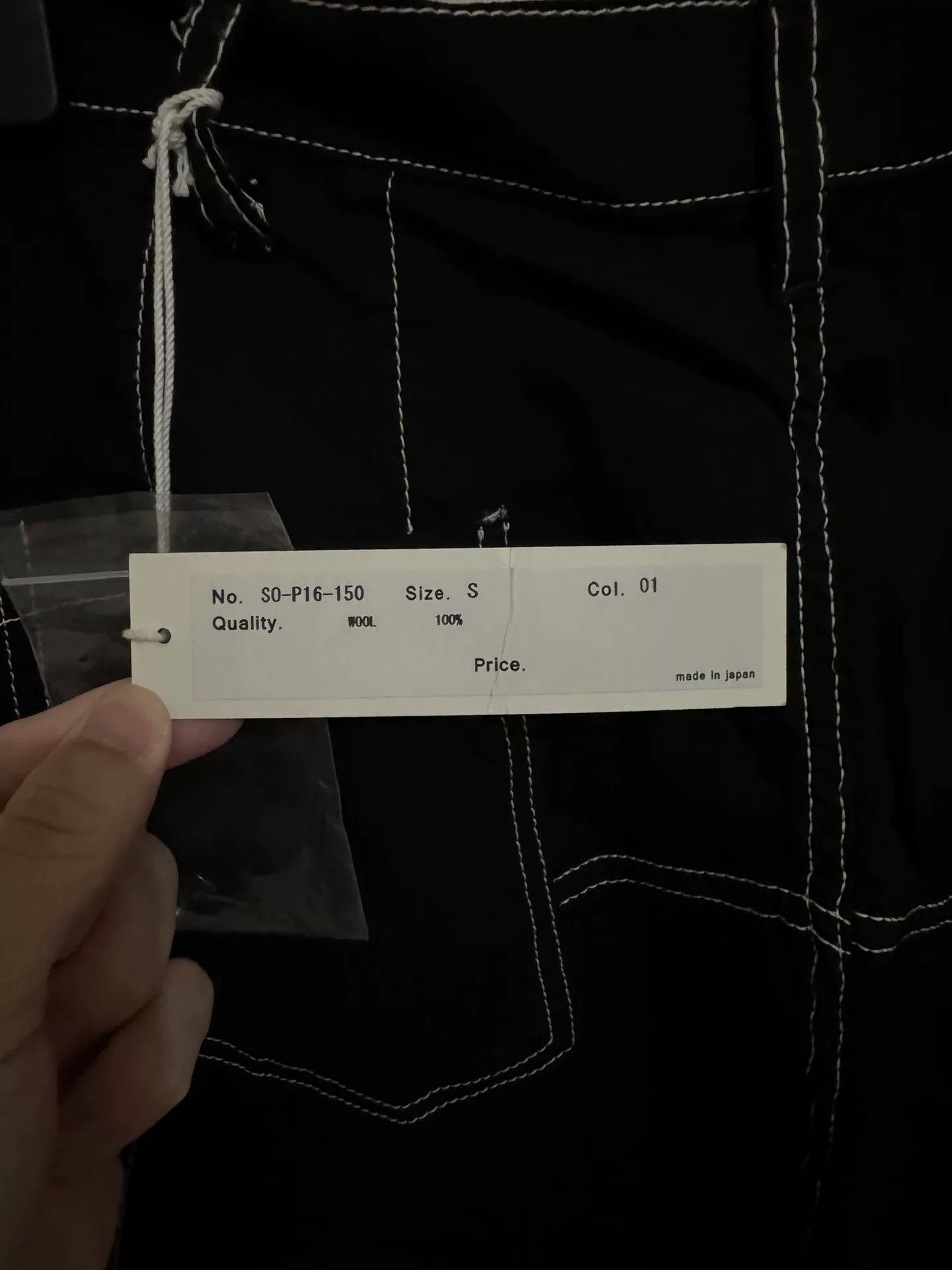 Sulvam lightweight black wool pants with unique design Size US 38 / EU 54 - 3 Thumbnail