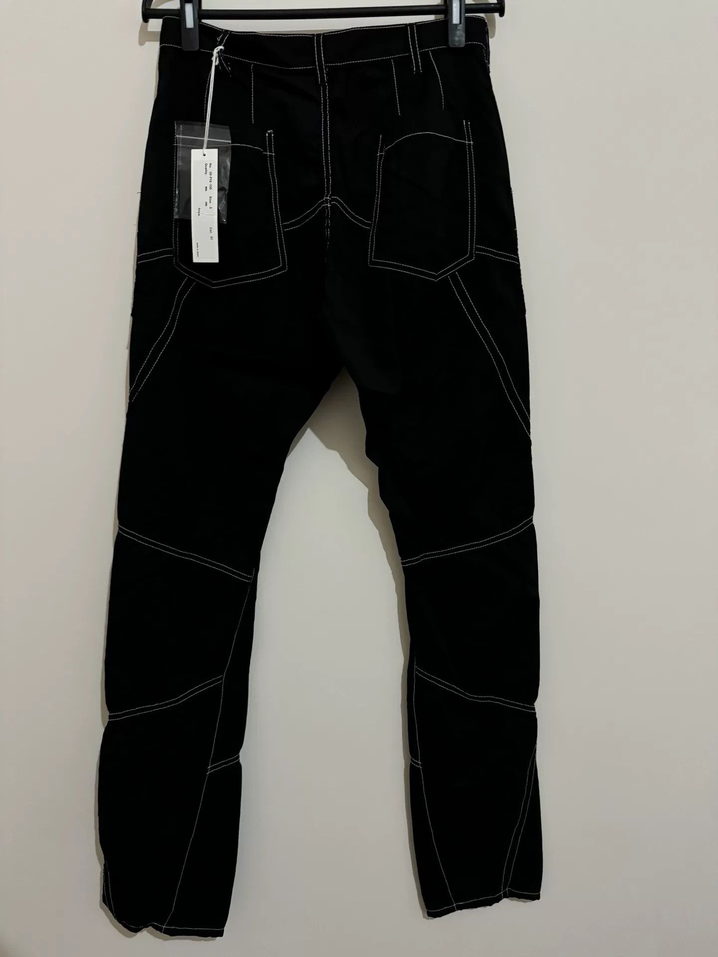 Sulvam lightweight black wool pants with unique design Size US 38 / EU 54 - 2 Thumbnail