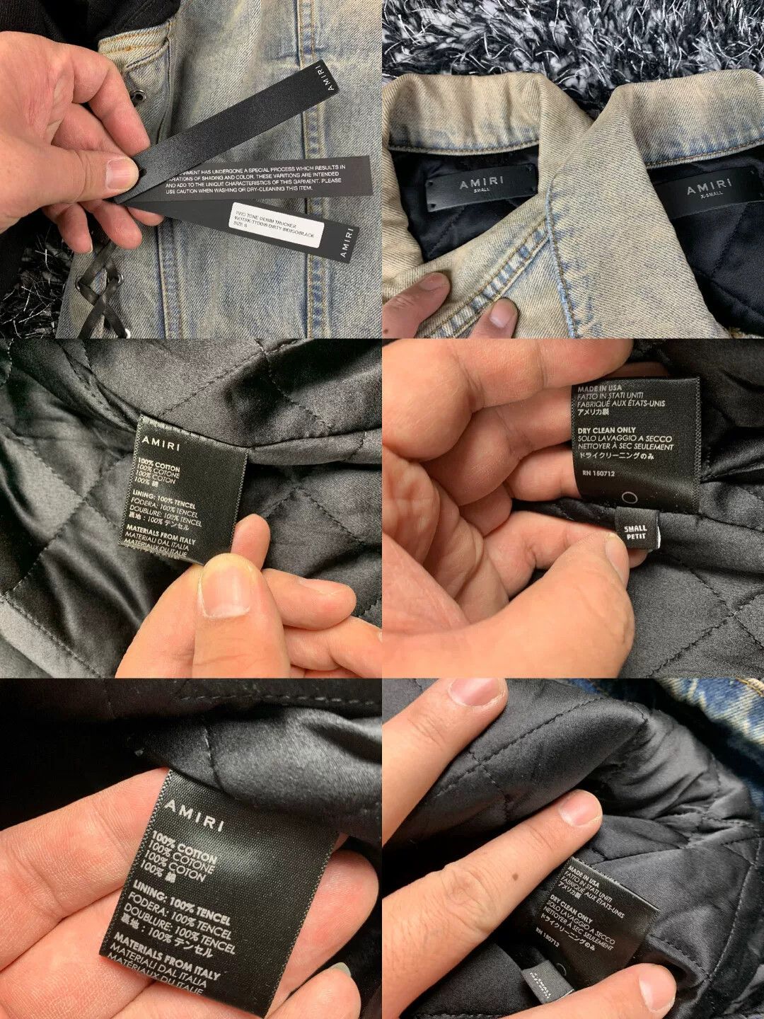 Amiri amiri two tone denim jacket for autumn Size XS / US 0-2 / IT 36-38 - 7 Thumbnail