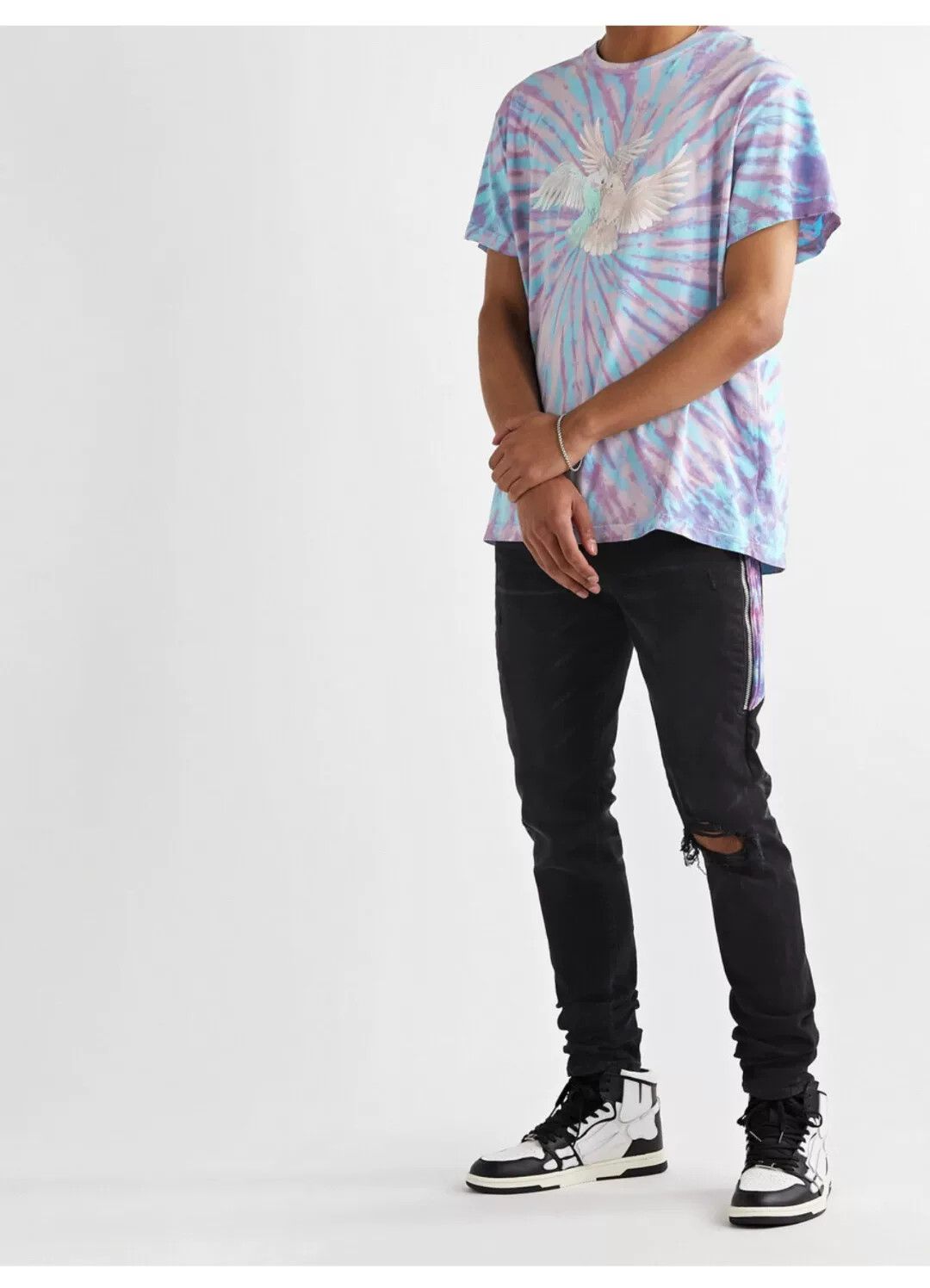 Amiri amiri watercolor half track jean Size US 30 / EU 46 - 9 Thumbnail