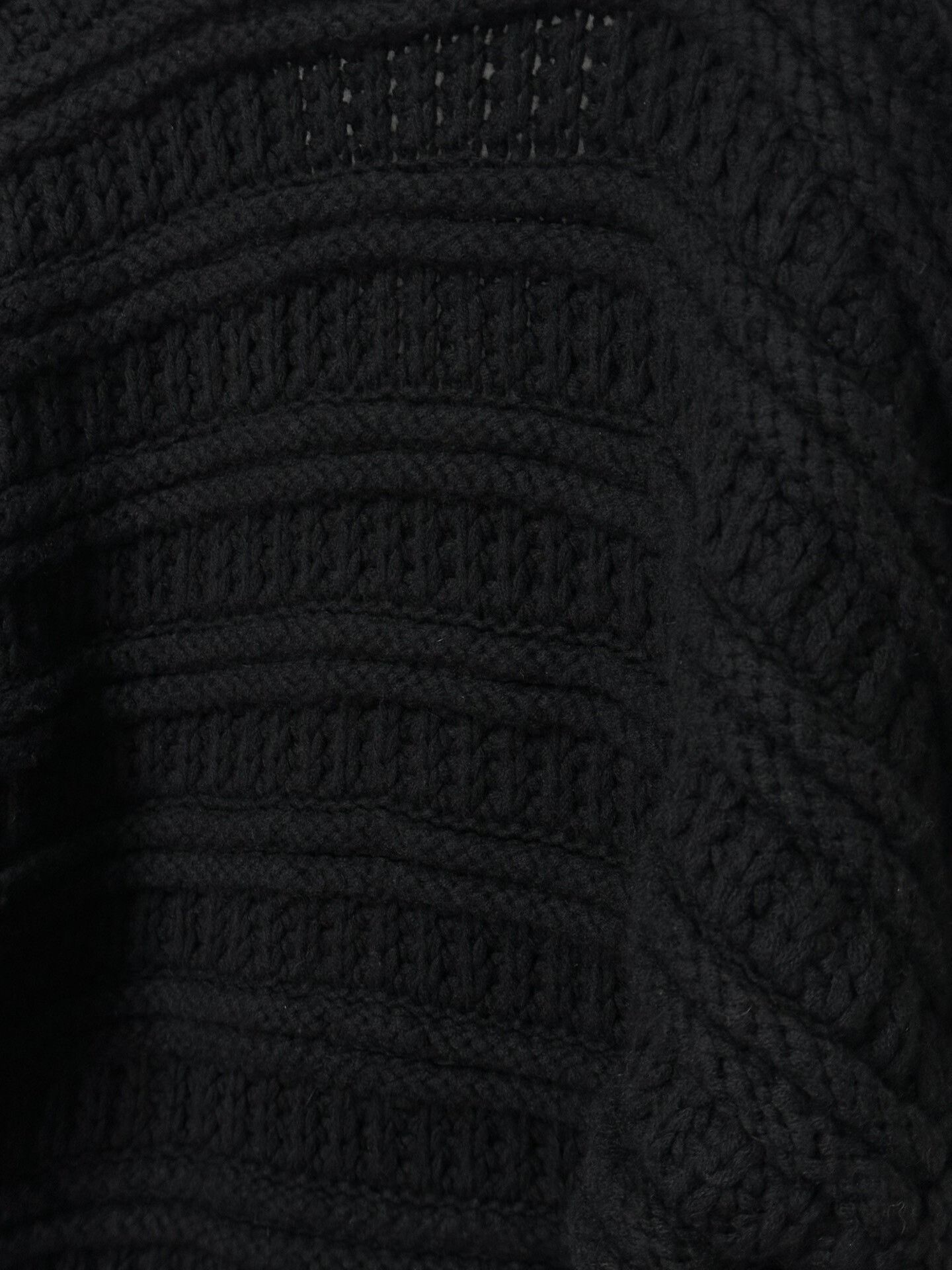 Devoa black oversized hand-knitted cashmere jacket Size US M / EU 48-50 / 2 - 4 Thumbnail