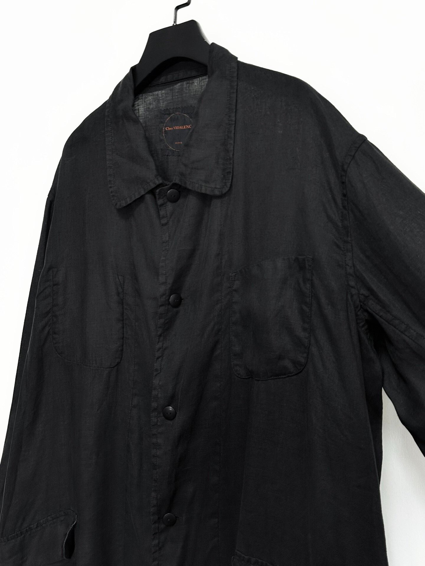 Casey Vidalenc black linen oversized coat Size US L / EU 52-54 / 3 - 4 Thumbnail