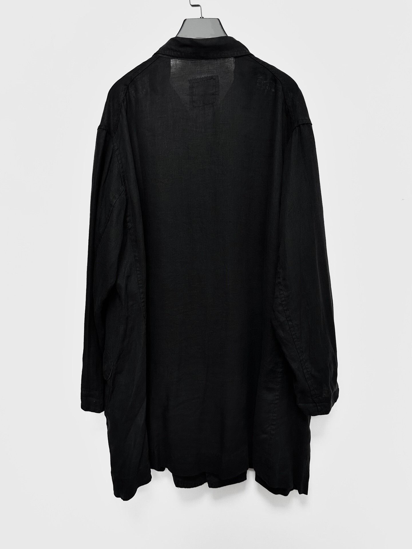 Casey Vidalenc black linen oversized coat Size US L / EU 52-54 / 3 - 2 Thumbnail
