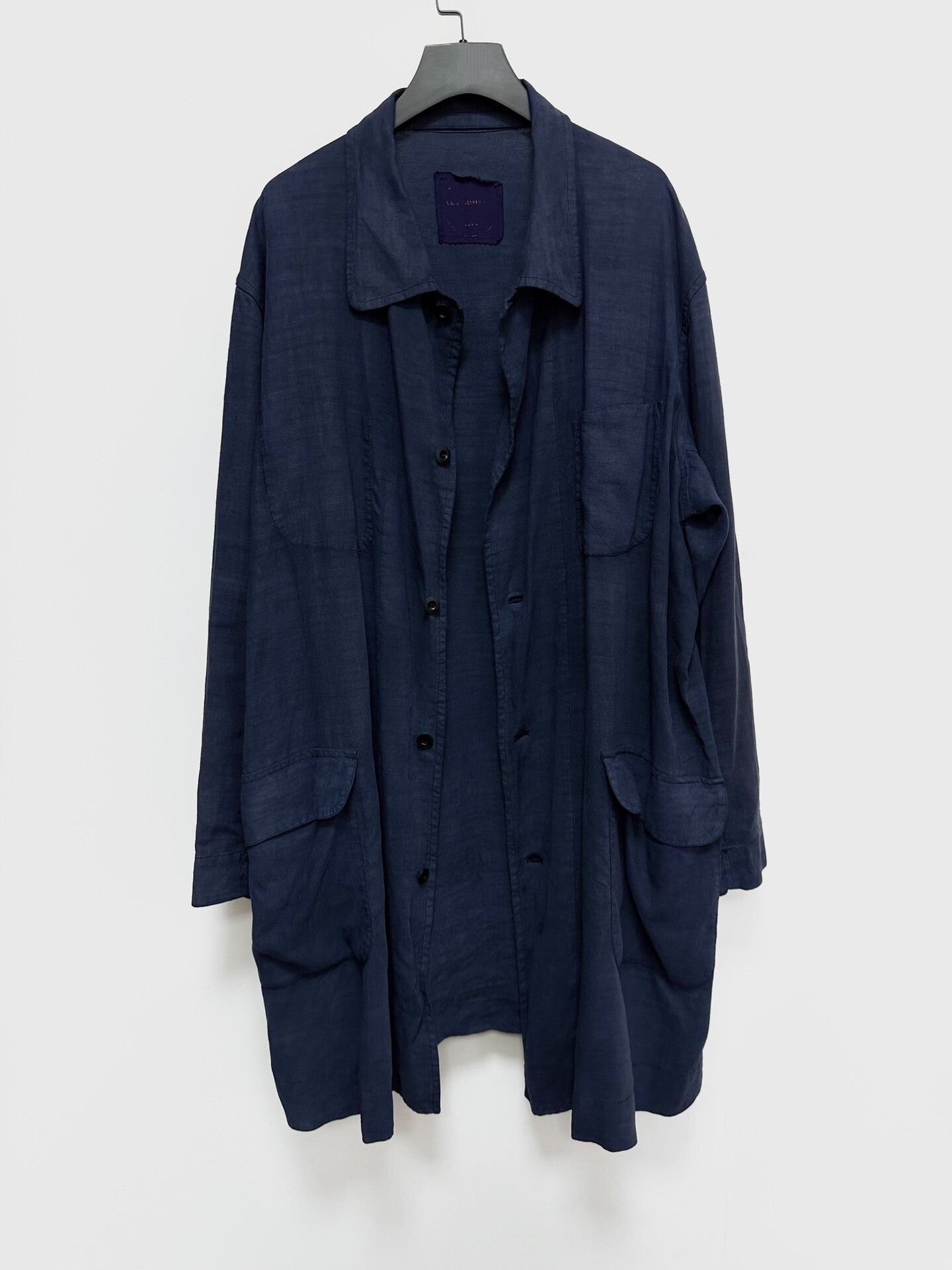 Casey Vidalenc blue dyed linen coat by VIDALENC Size US XXL / EU 58 / 5 - 3 Thumbnail