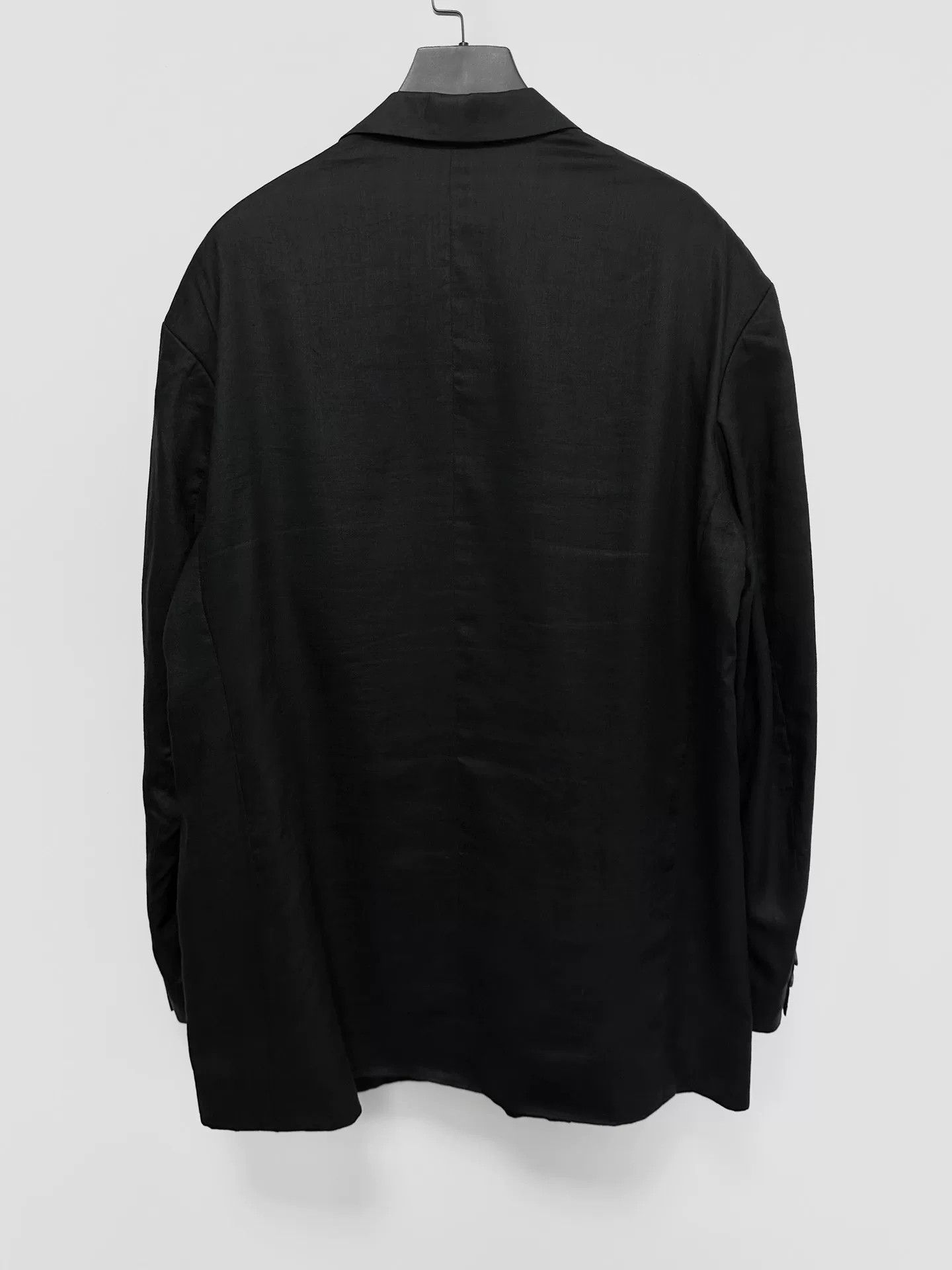 Yohji Yamamoto black linen jacket with floral embroidery Size US M / EU 48-50 / 2 - 3 Thumbnail