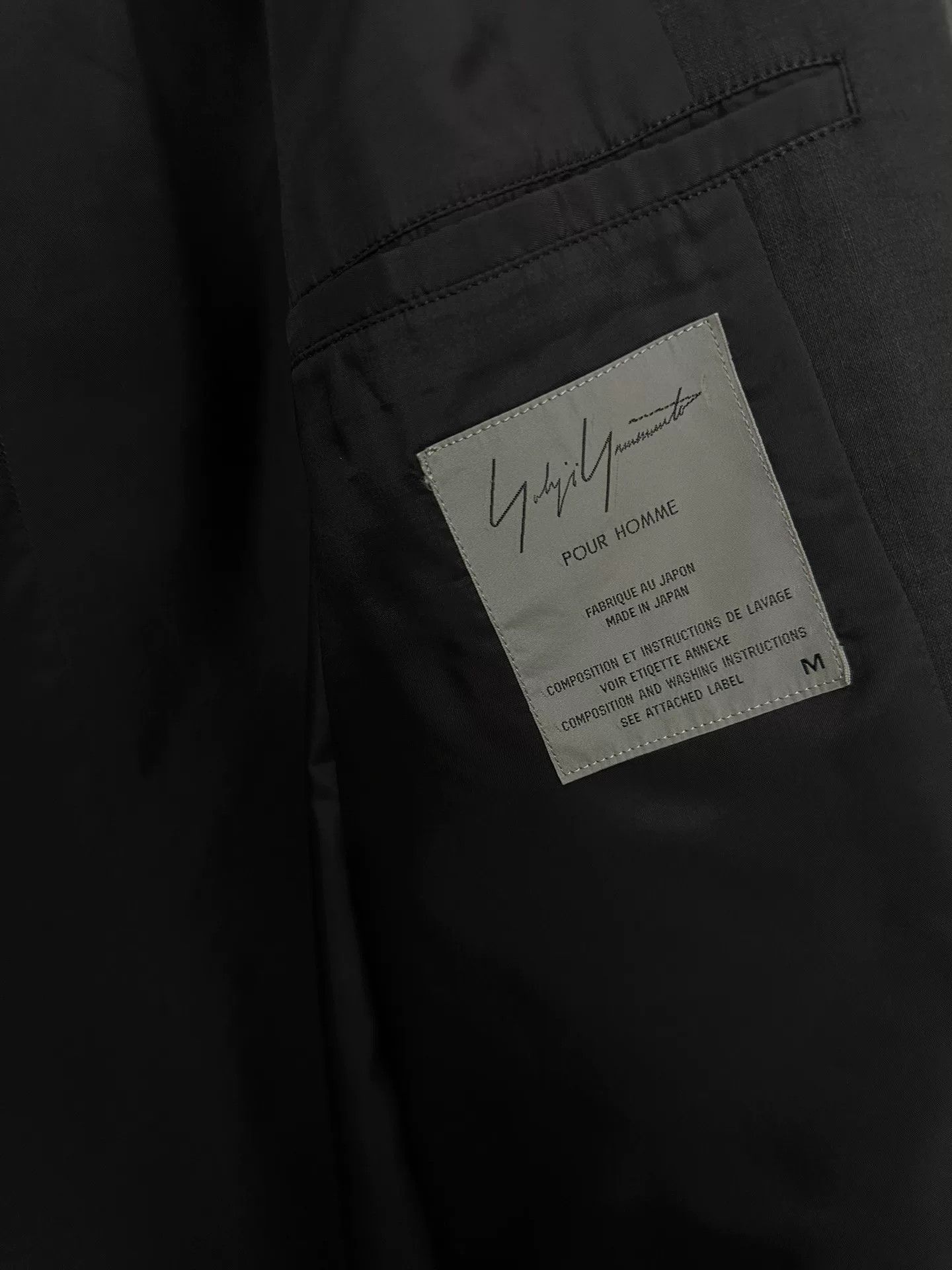Yohji Yamamoto black linen jacket with floral embroidery Size US M / EU 48-50 / 2 - 7 Thumbnail