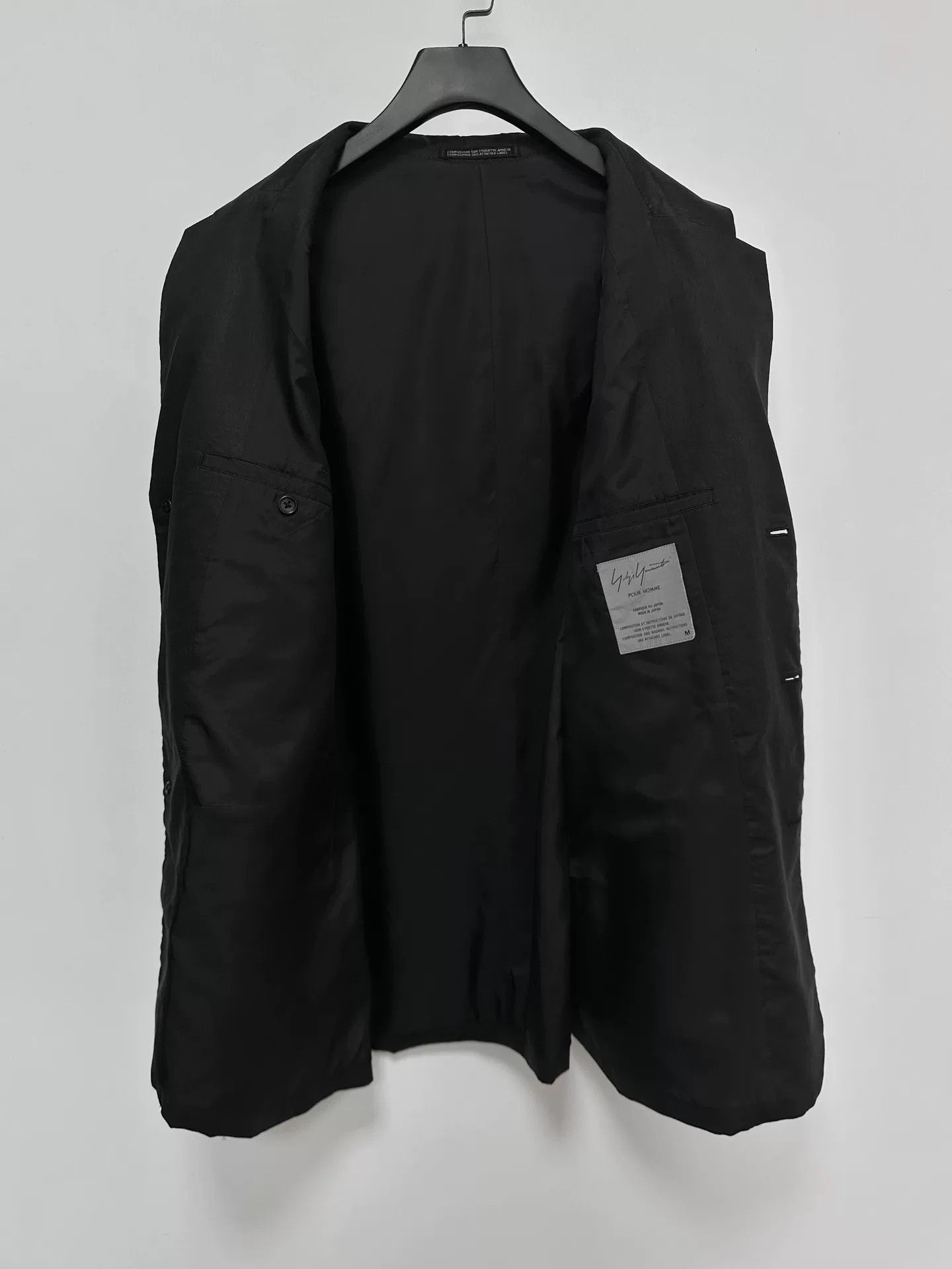 Yohji Yamamoto black linen jacket with floral embroidery Size US M / EU 48-50 / 2 - 4 Thumbnail