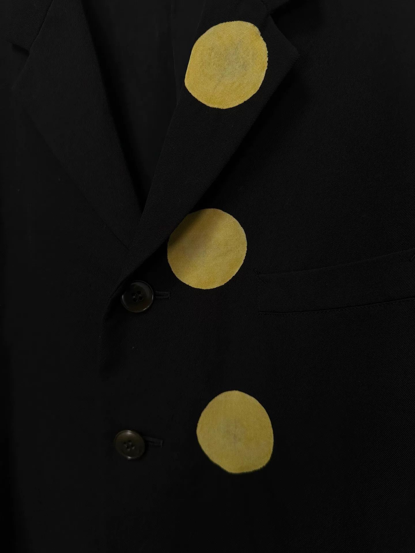 Yohji Yamamoto yohji yamamoto black jacket with yellow details Size US S / EU 44-46 / 1 - 4 Thumbnail