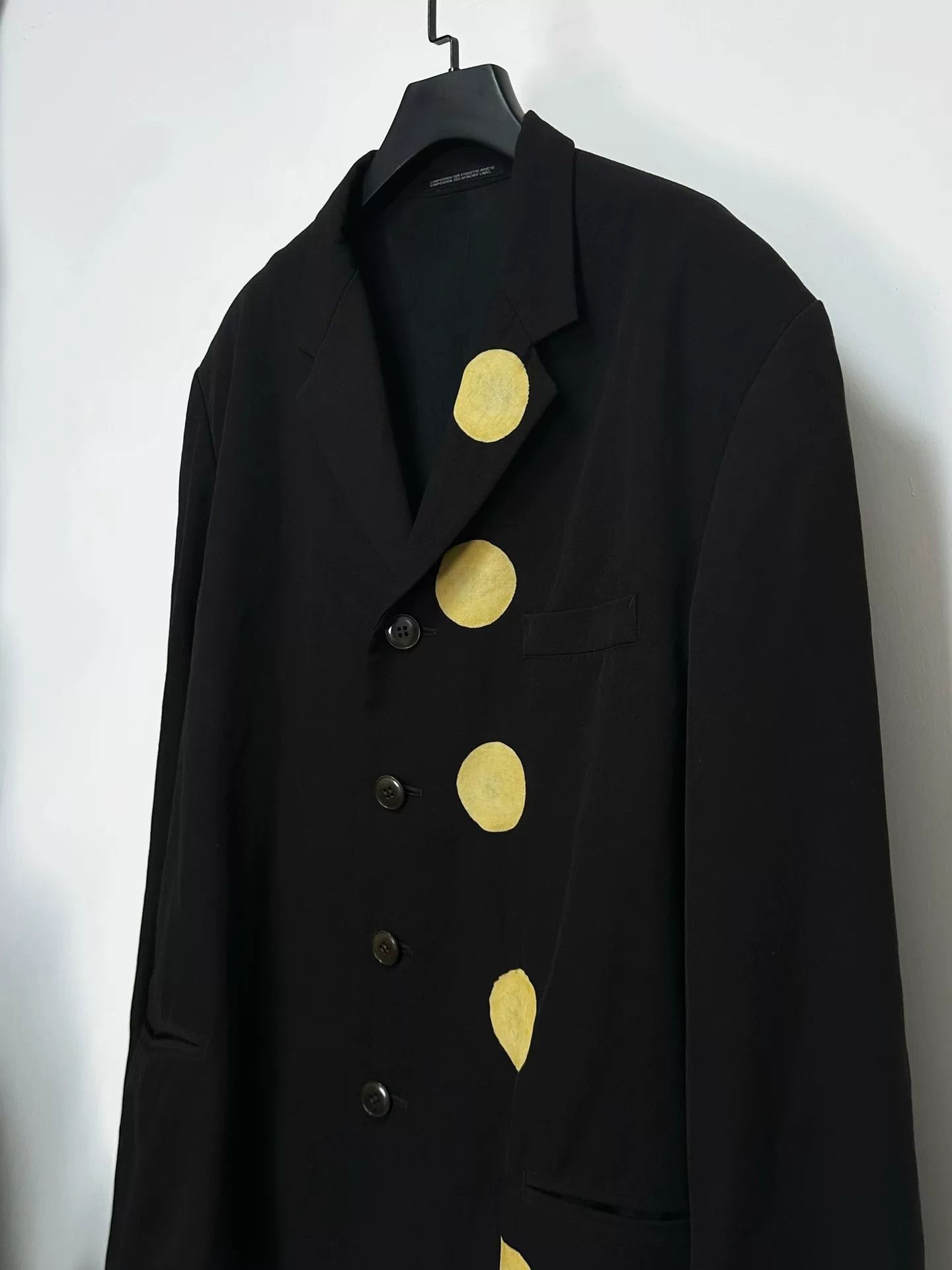 Yohji Yamamoto yohji yamamoto black jacket with yellow details Size US S / EU 44-46 / 1 - 2 Thumbnail