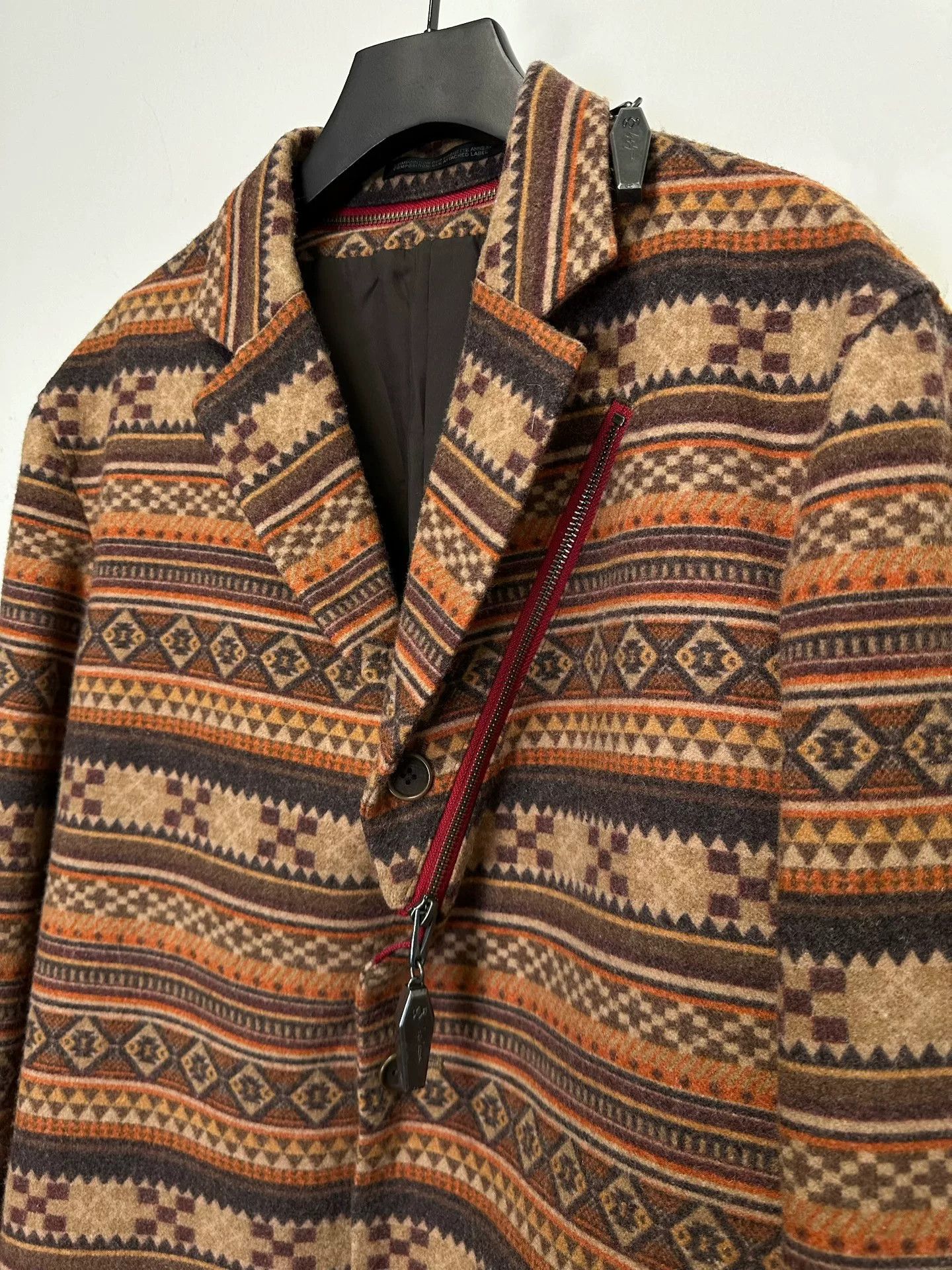 Yohji Yamamoto yohji yamamoto patterned zip-up jacket Size US L / EU 52-54 / 3 - 4 Thumbnail
