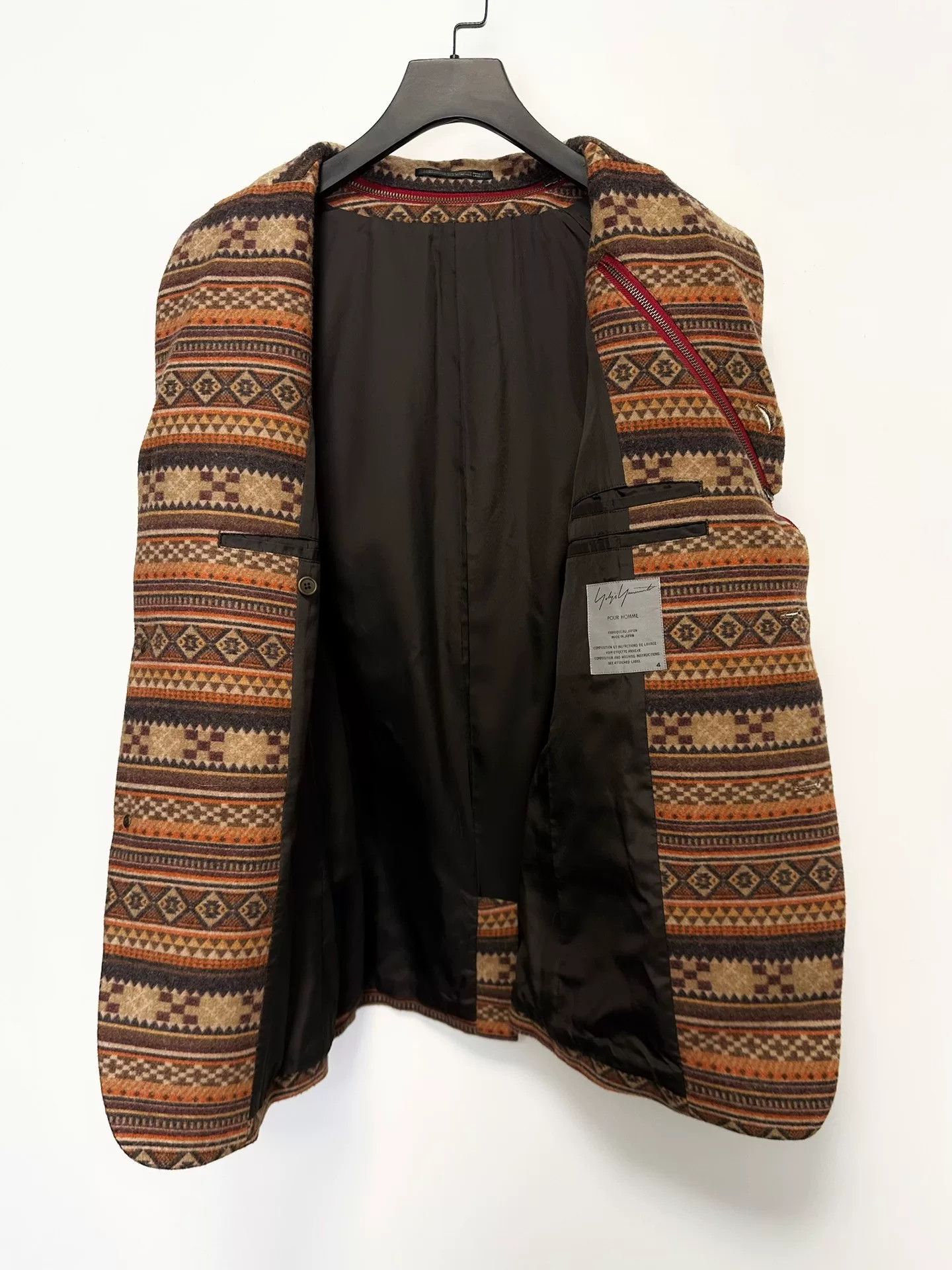 Yohji Yamamoto yohji yamamoto patterned zip-up jacket Size US L / EU 52-54 / 3 - 3 Thumbnail