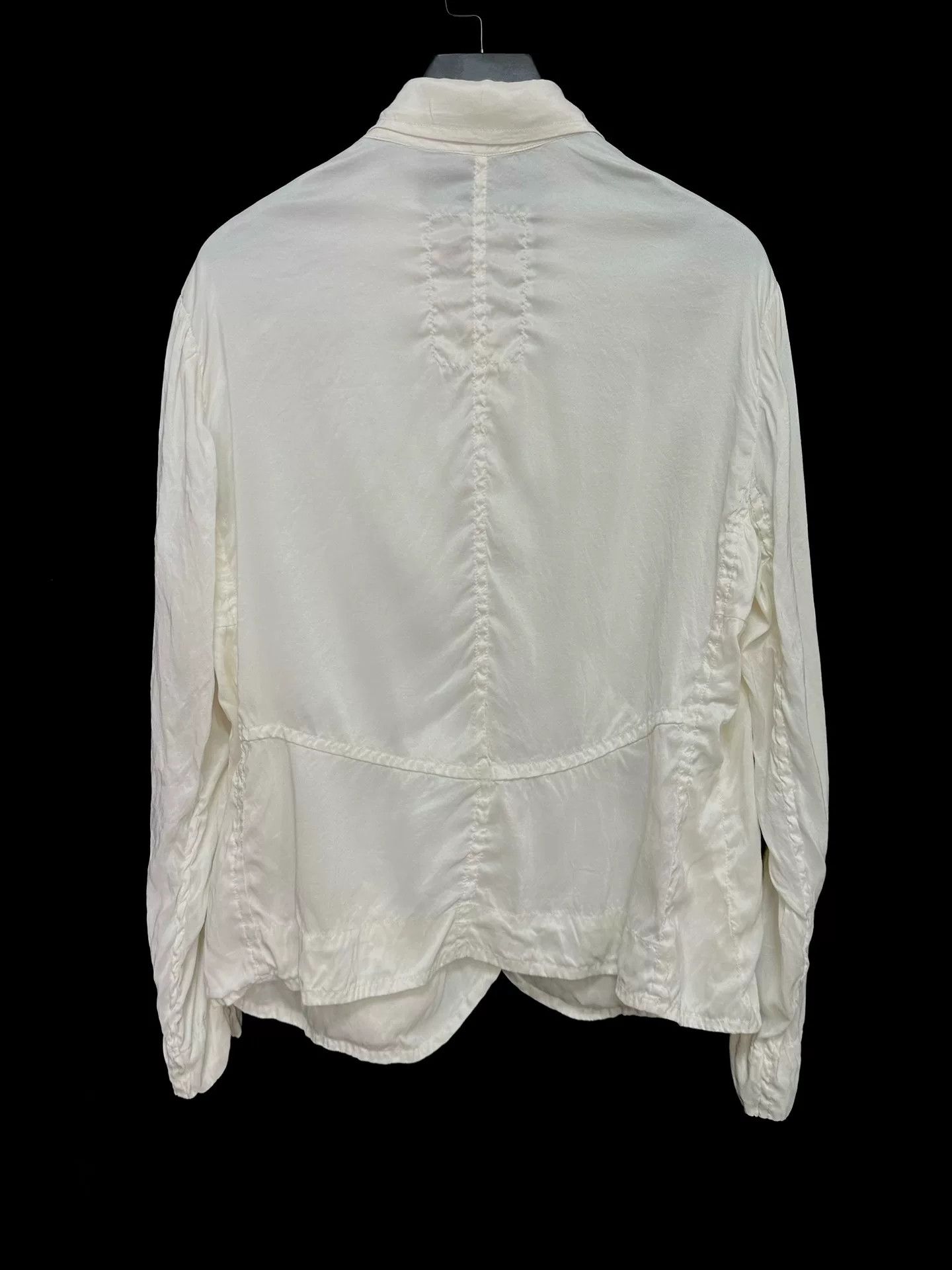 Casey Vidalenc silk cream jacket by chez vidalenc Size L / US 10 / IT 46 - 2 Thumbnail