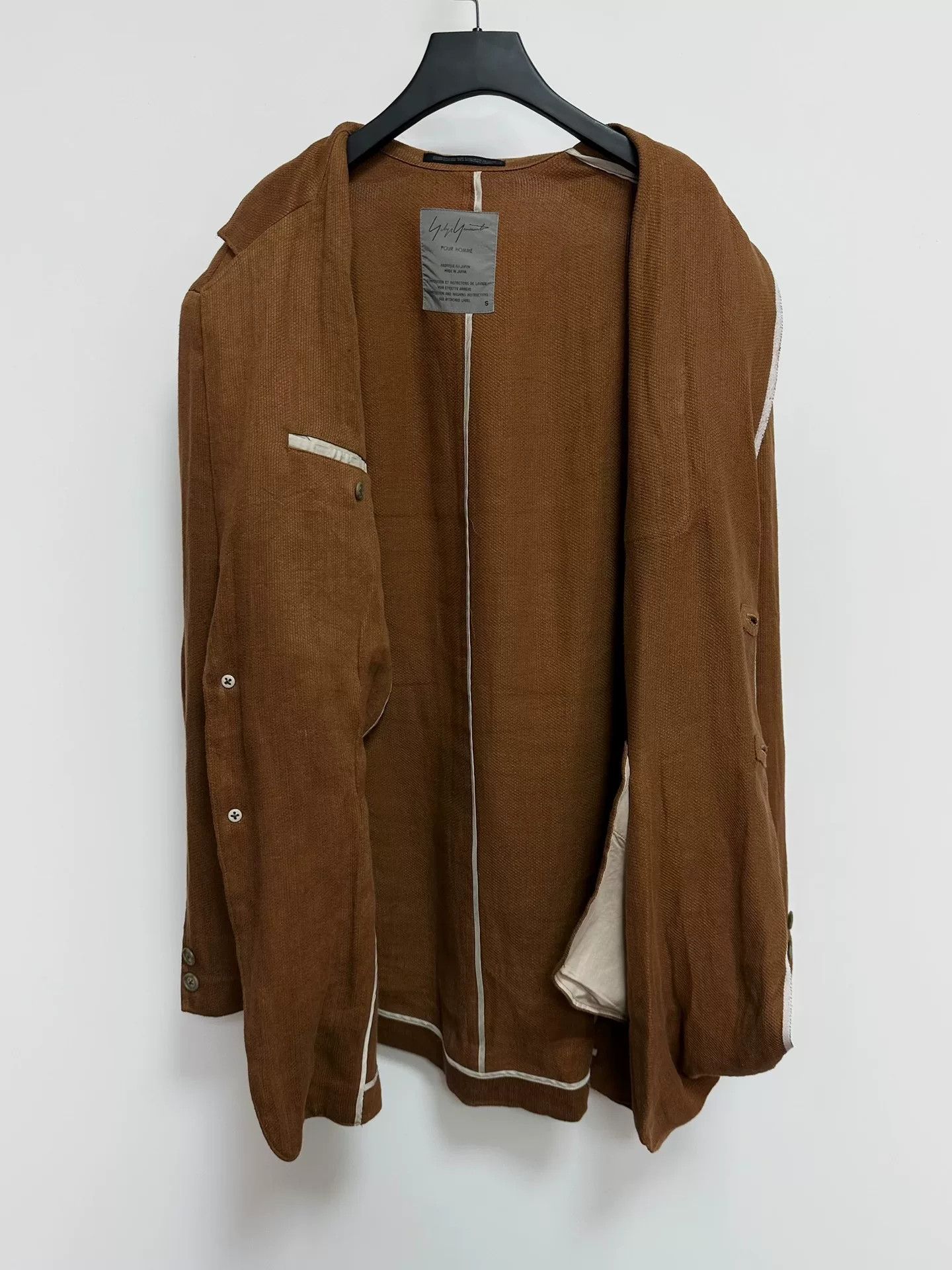 Yohji Yamamoto yohji yamamoto asymmetrical linen jacket Size US L / EU 52-54 / 3 - 3 Thumbnail