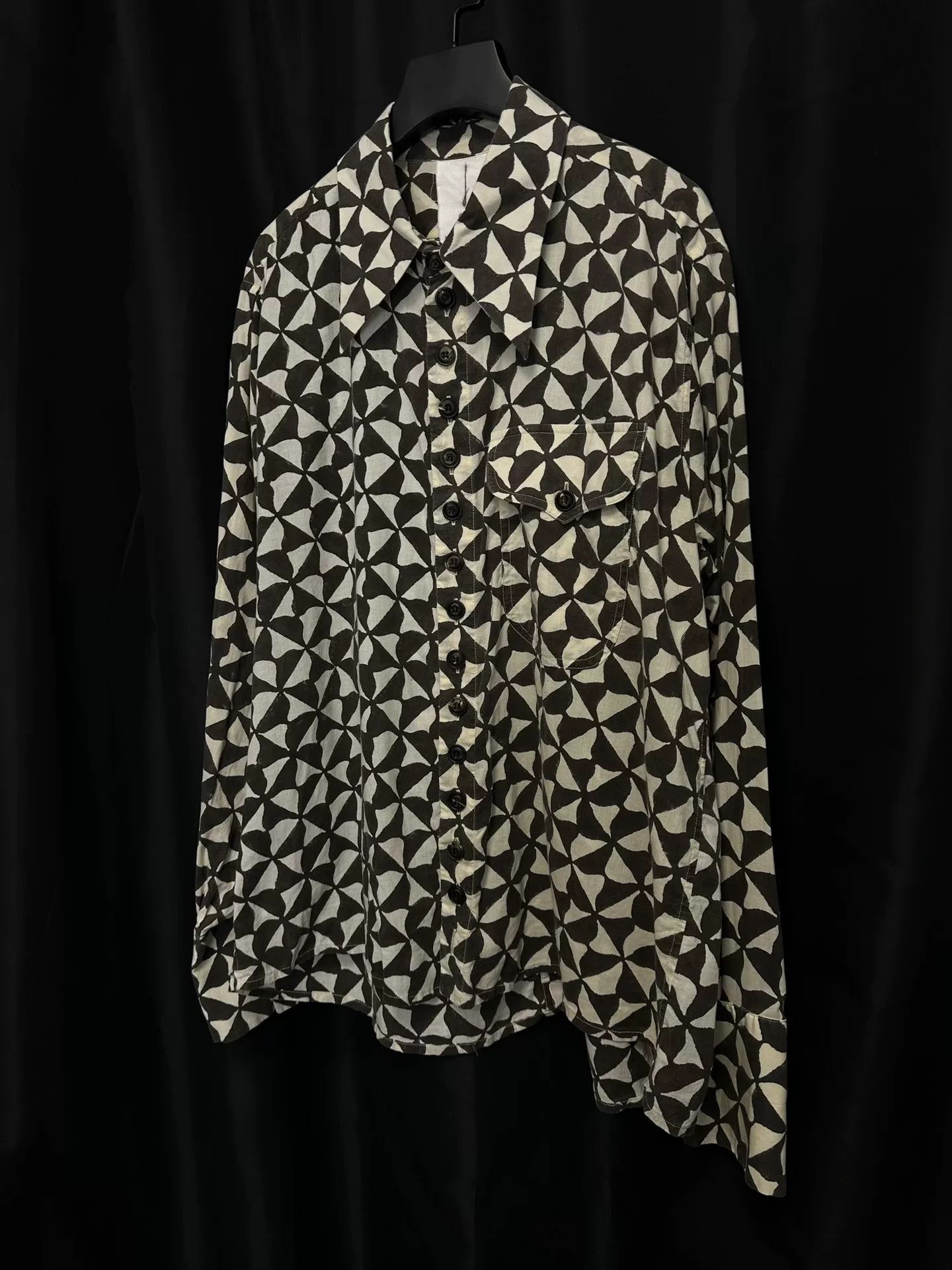 John Alexander Skelton limited edition black and white hand-drawn shirt Size US M / EU 48-50 / 2 - 3 Thumbnail